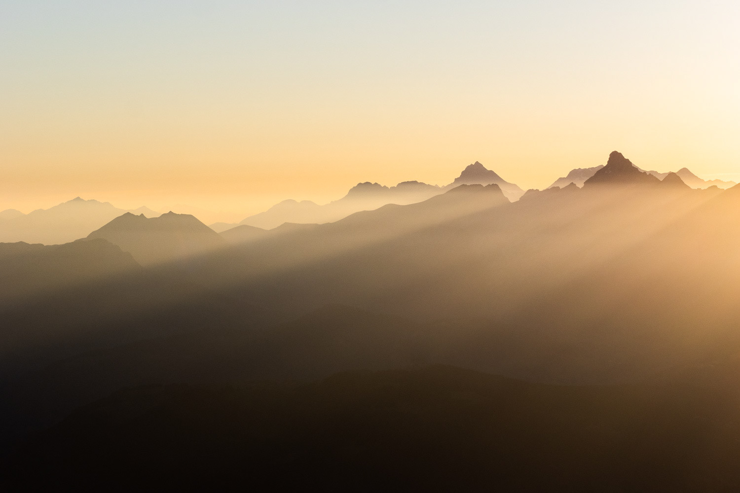 Soleil rasant la Pointe Percée