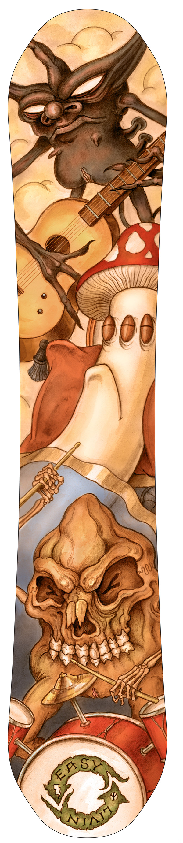 XIII Design, LLC - Burton - Sleeping Mushroom Snowboard