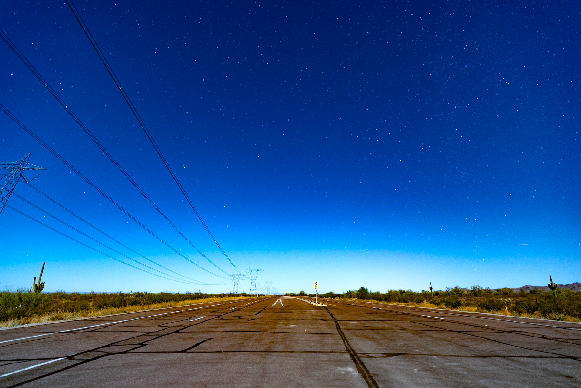 The desert sky at night