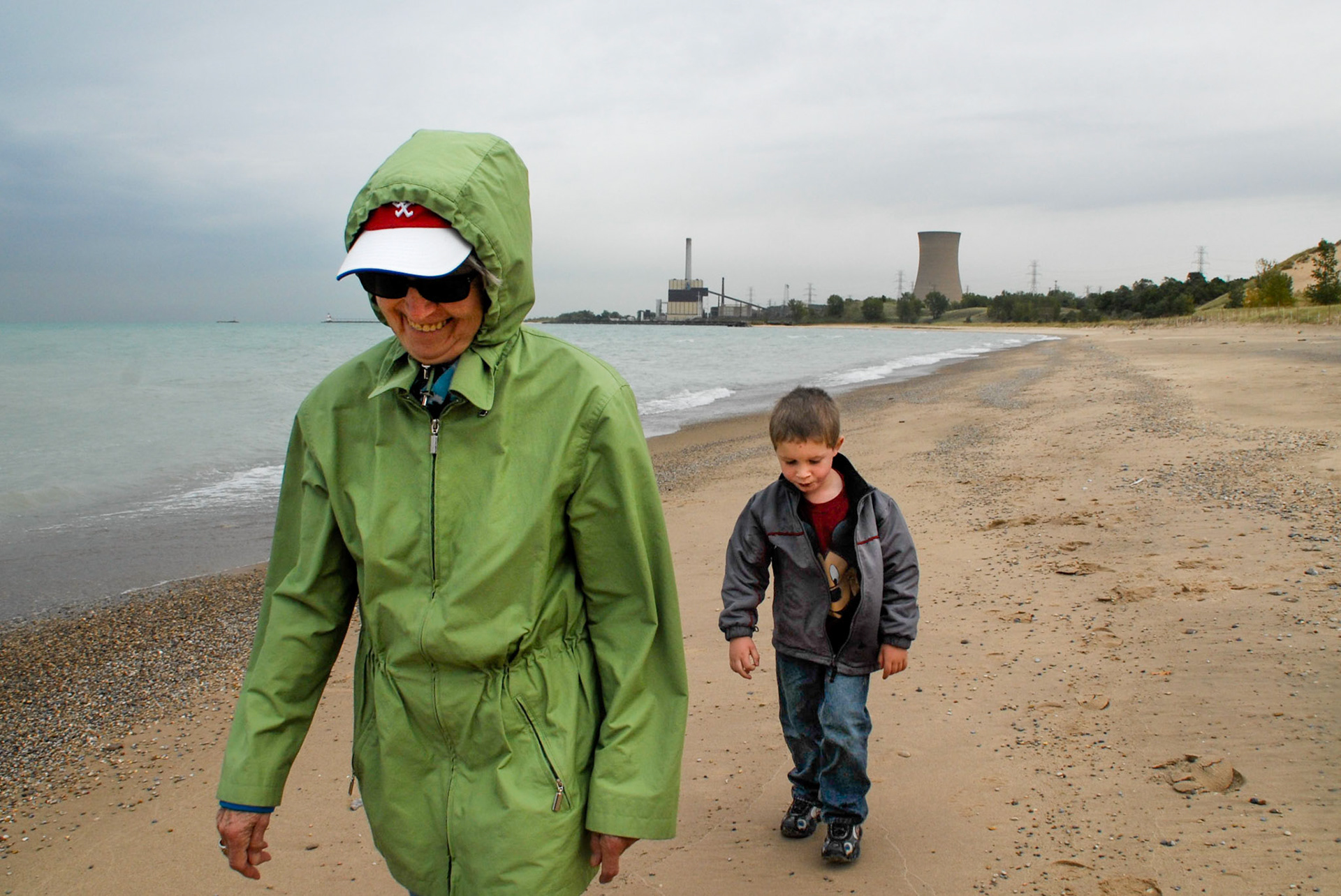 Carter and His Busia - Off Mt Baldy, Indiana Nat'l Lakeshore, Michigan City IN