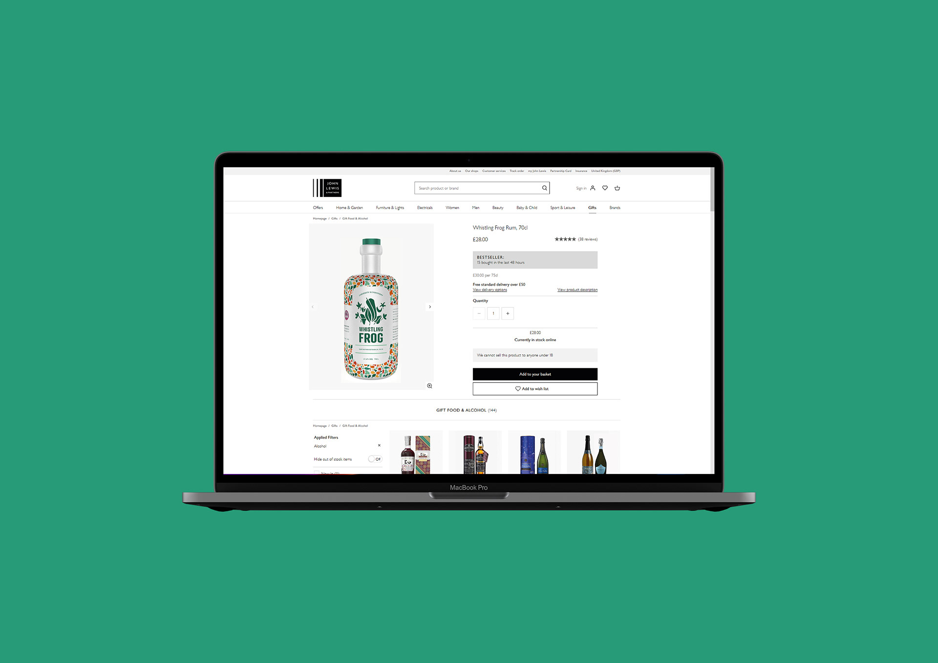 Whistling Frog Standard Rum Page