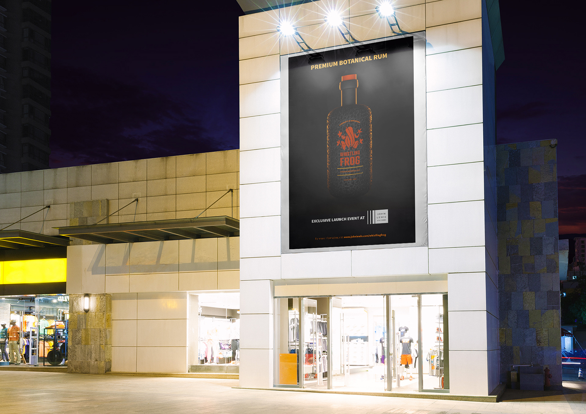 John Lewis x Whistling Frog Premium Rum Poster