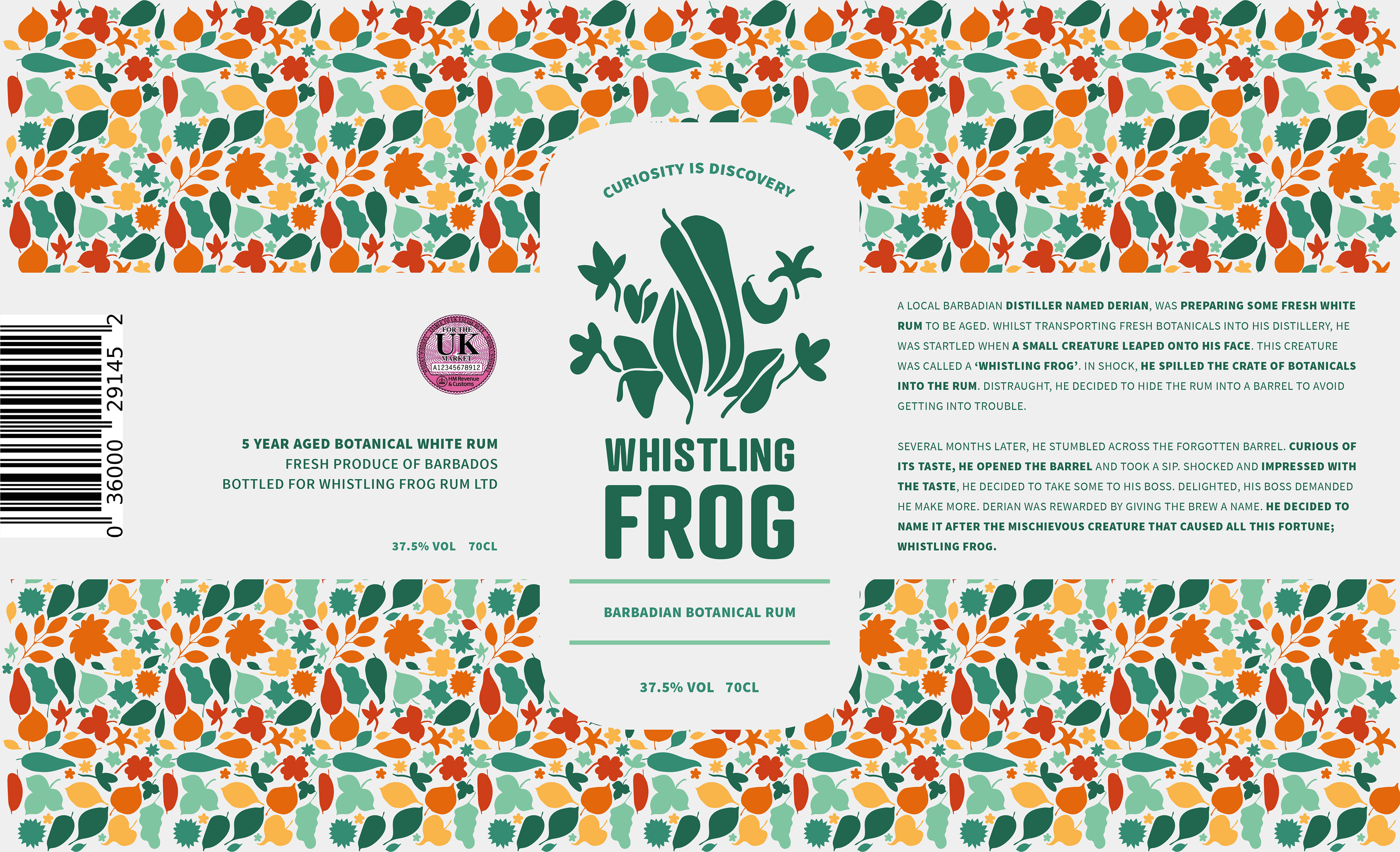 Whistling Frog Standard Bottle Packaging