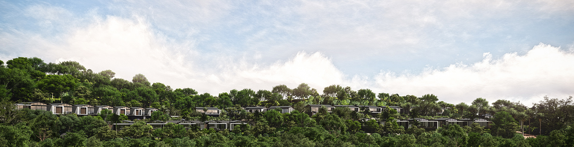 Landscape view of Wagtail, a multi unit development in Brettenwood estate