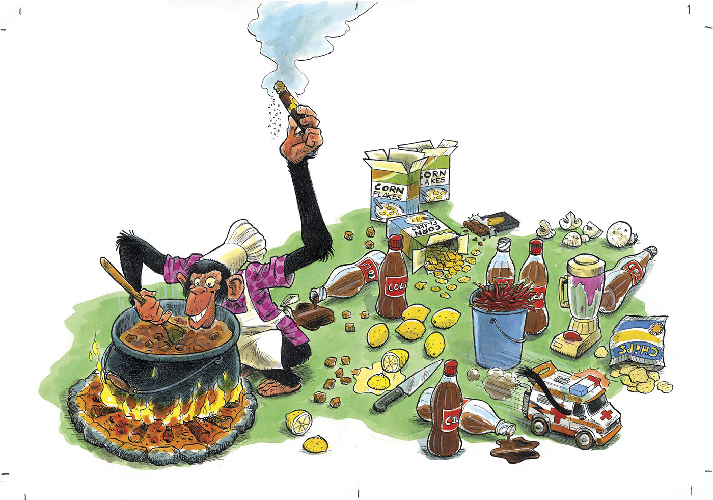 Hr. Skæg, Mr. Beard, illustration, tegning, drawing, børnebøger, books, publishing, bogudgivelser, pen, tusch, ink, water color, Miwer, DR, TV,