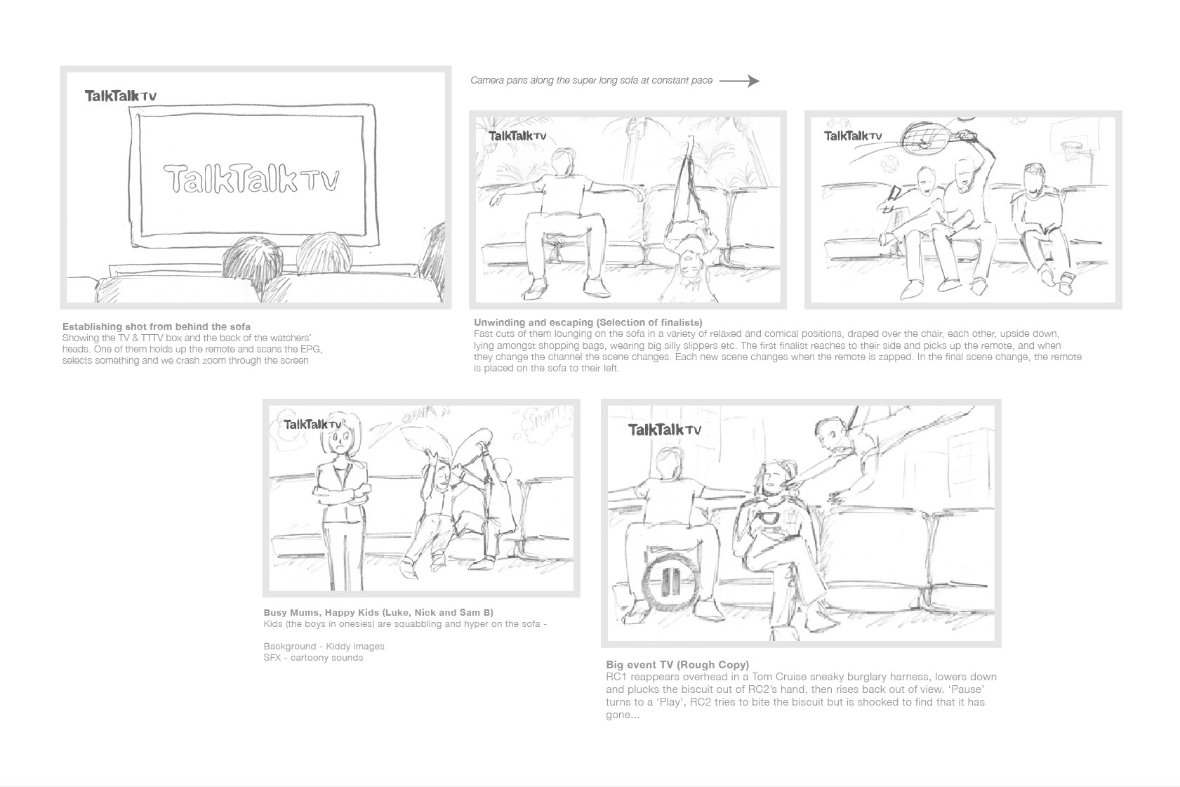 X Factor Live Tour film storyboard