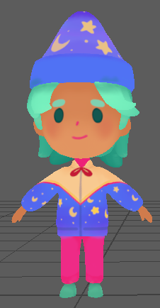The final character model by Rachel Ramirez