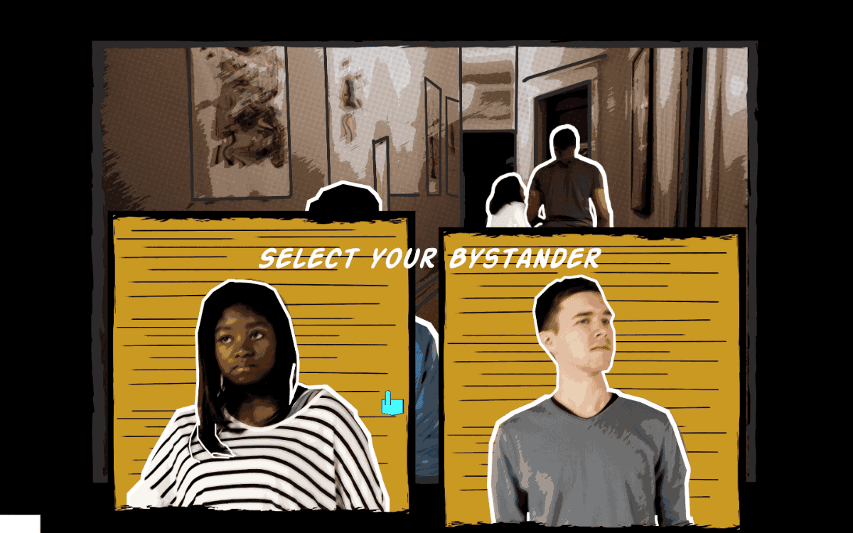 A character selection screen containing an African-American girl and Caucasian boy