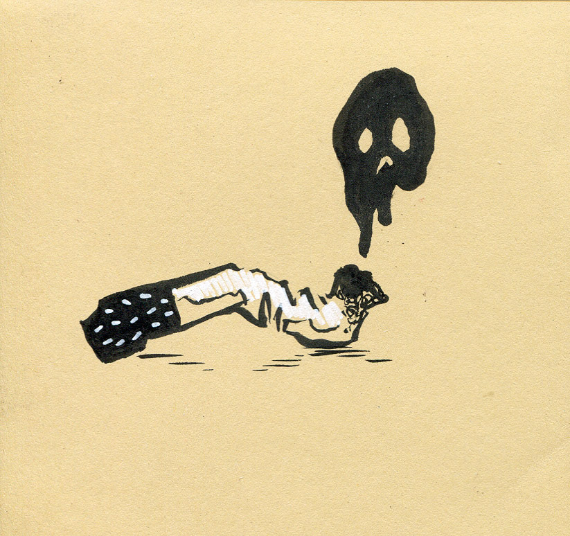 Day 4- "Cigarette" 10 x 10 cm