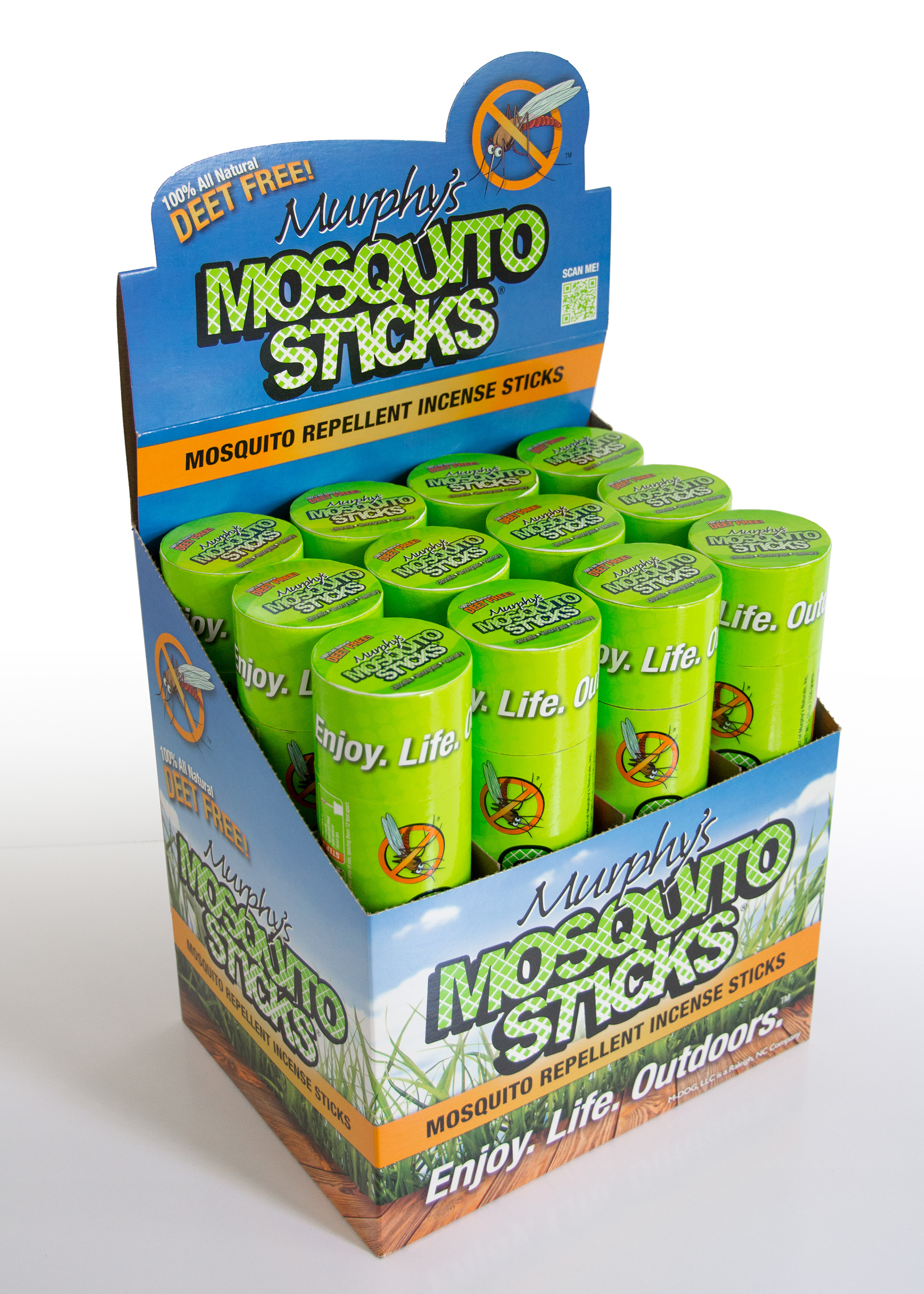 Murphy's Mosquito Sticks Case and Display