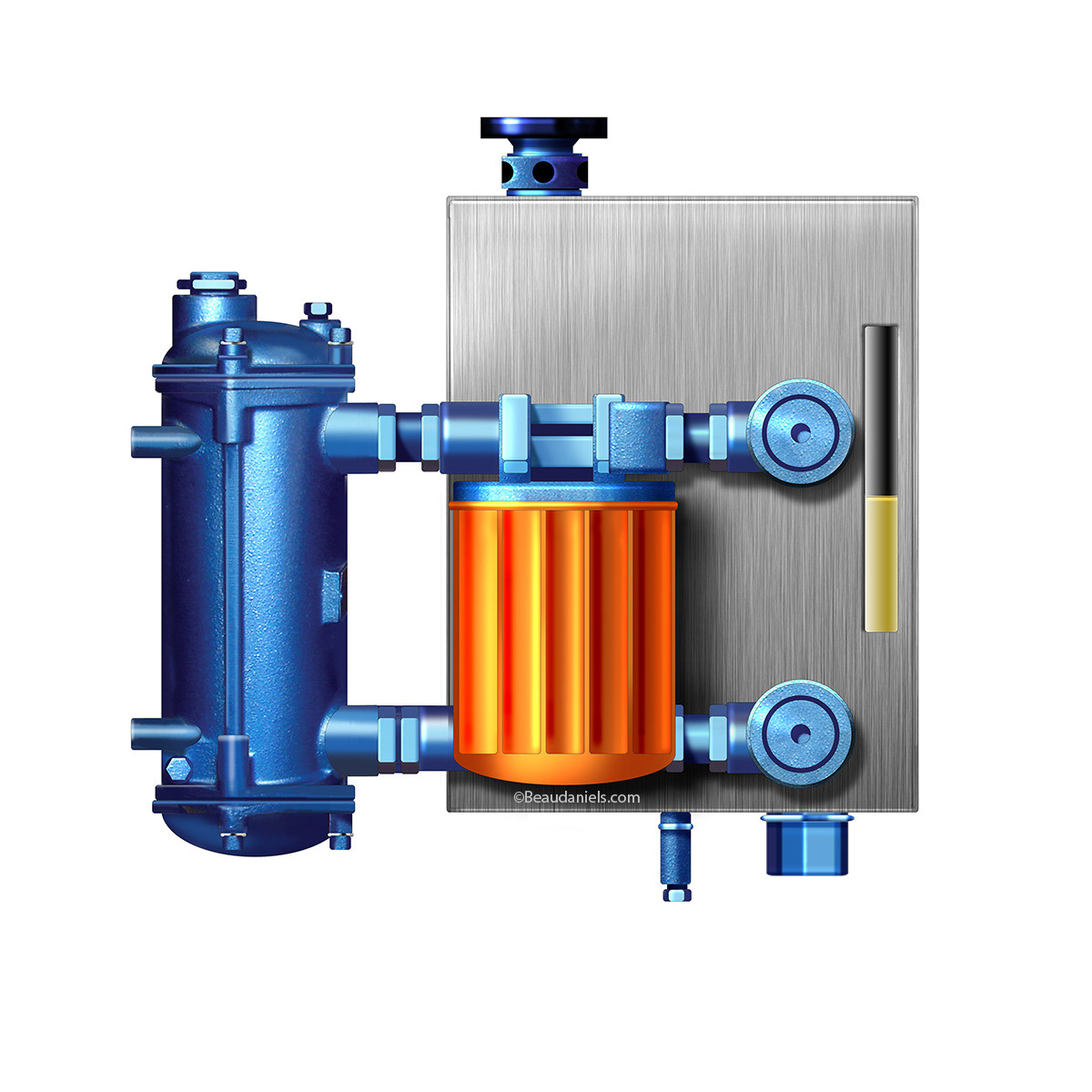 Hydraulic tank starter unit.