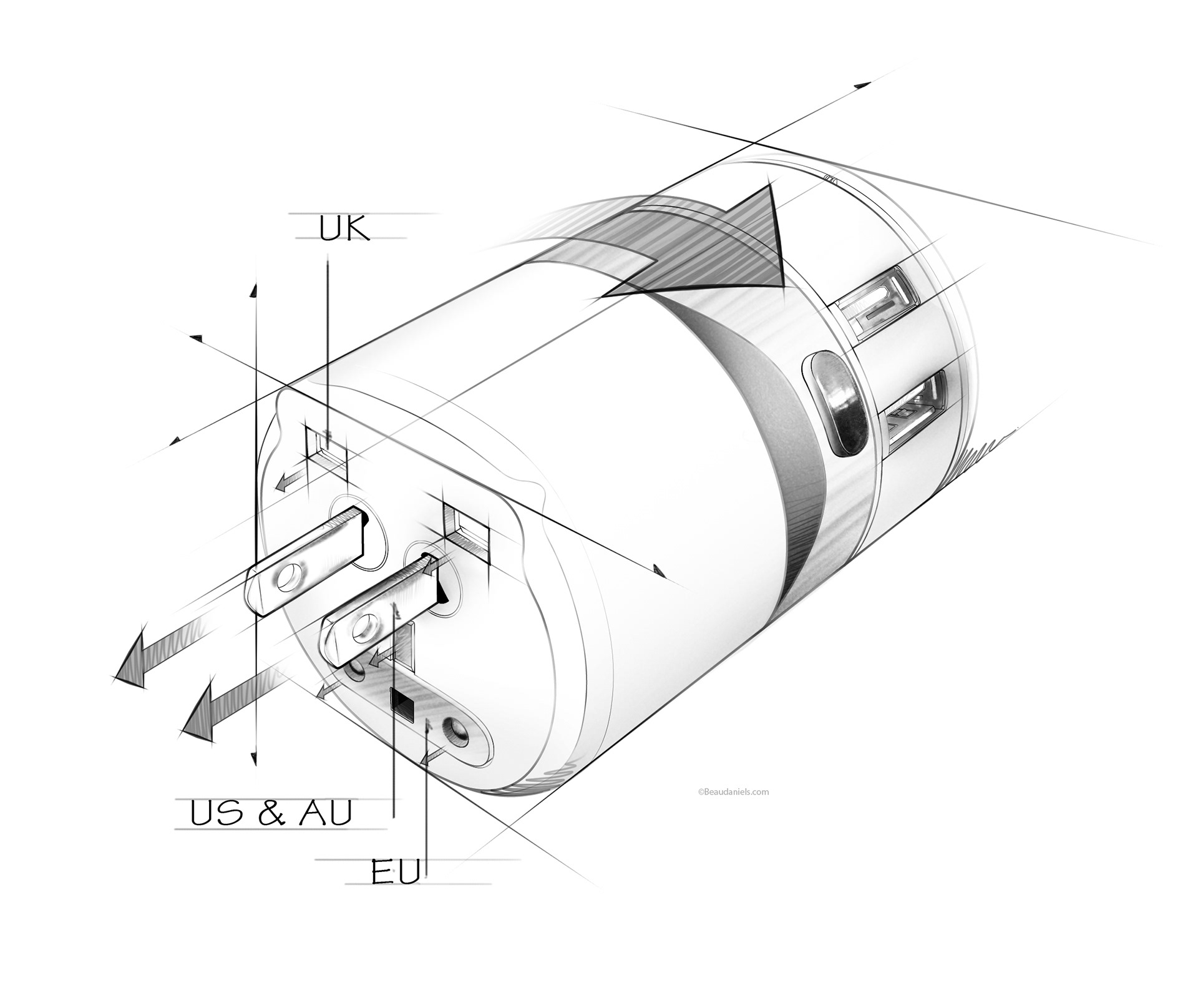 Restoration Hardware. "World Charger"  power adapter