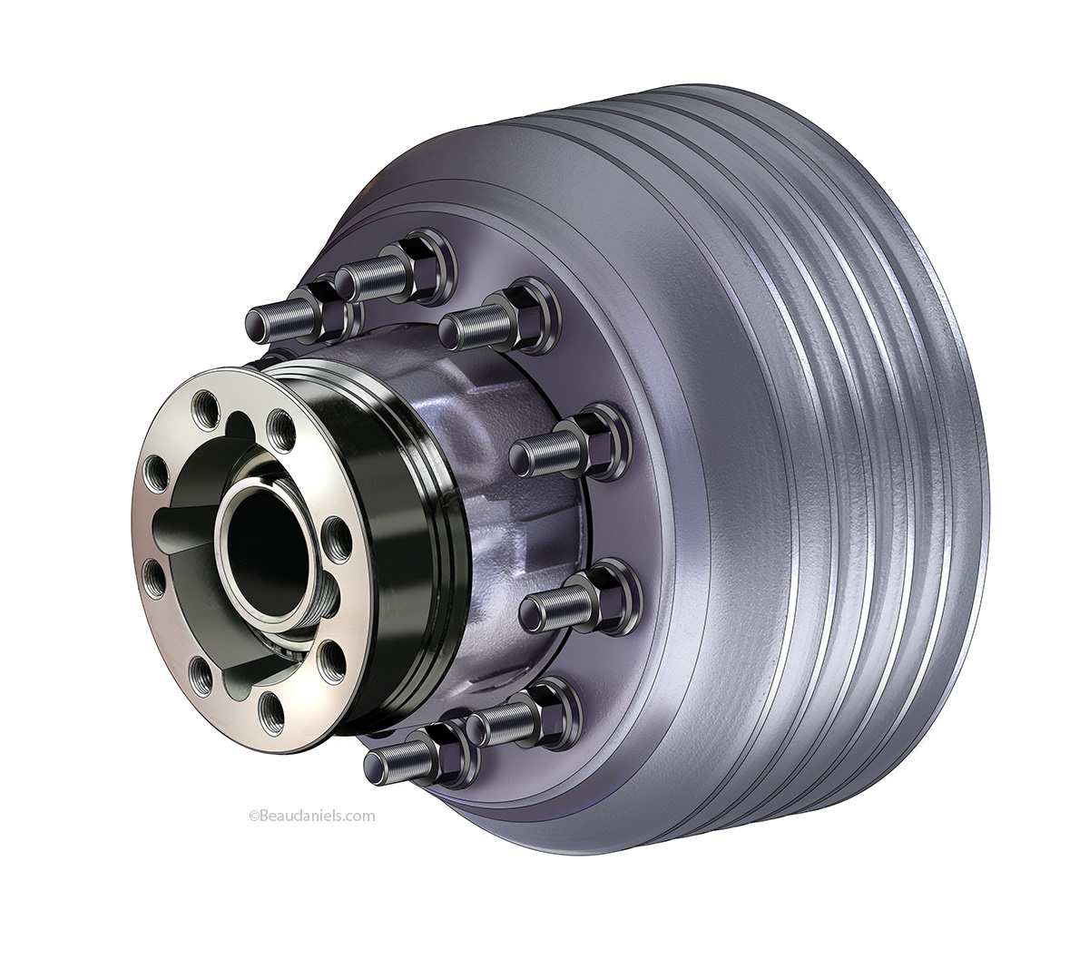 Truck wheel hub.