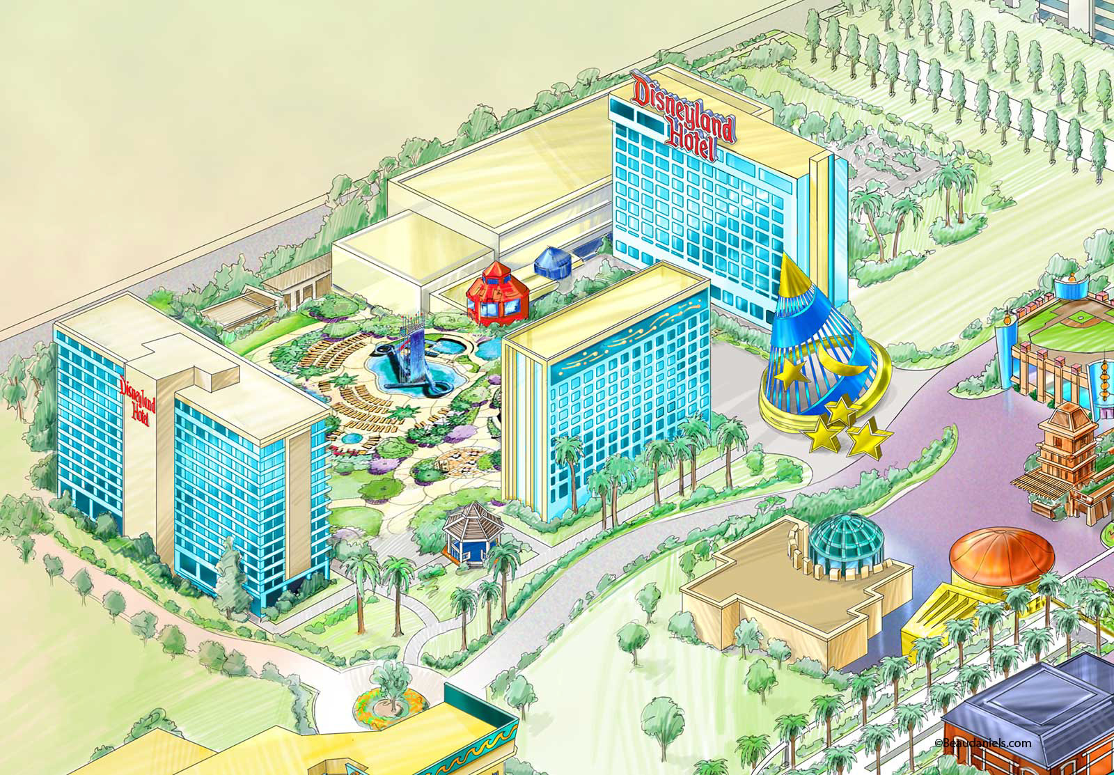 Disney map close up view 2 Disney map 50th anniversary.