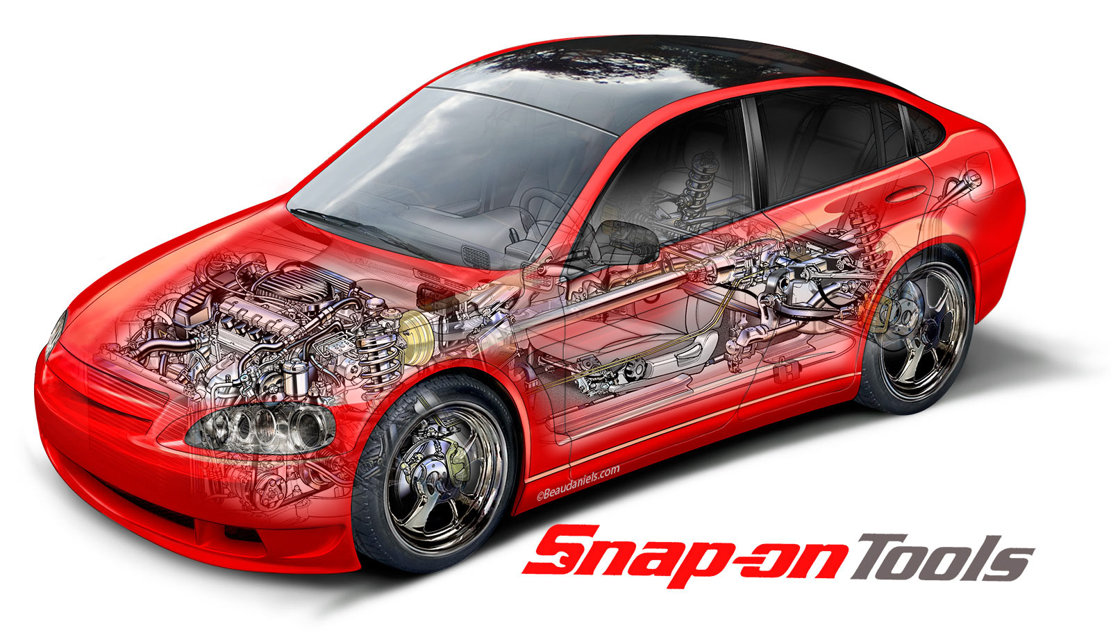 Snap-on tools wanted a new car for their diagnostics division, this was used in Video's packaging and signage on the Snap-on trucks for a 6 month period