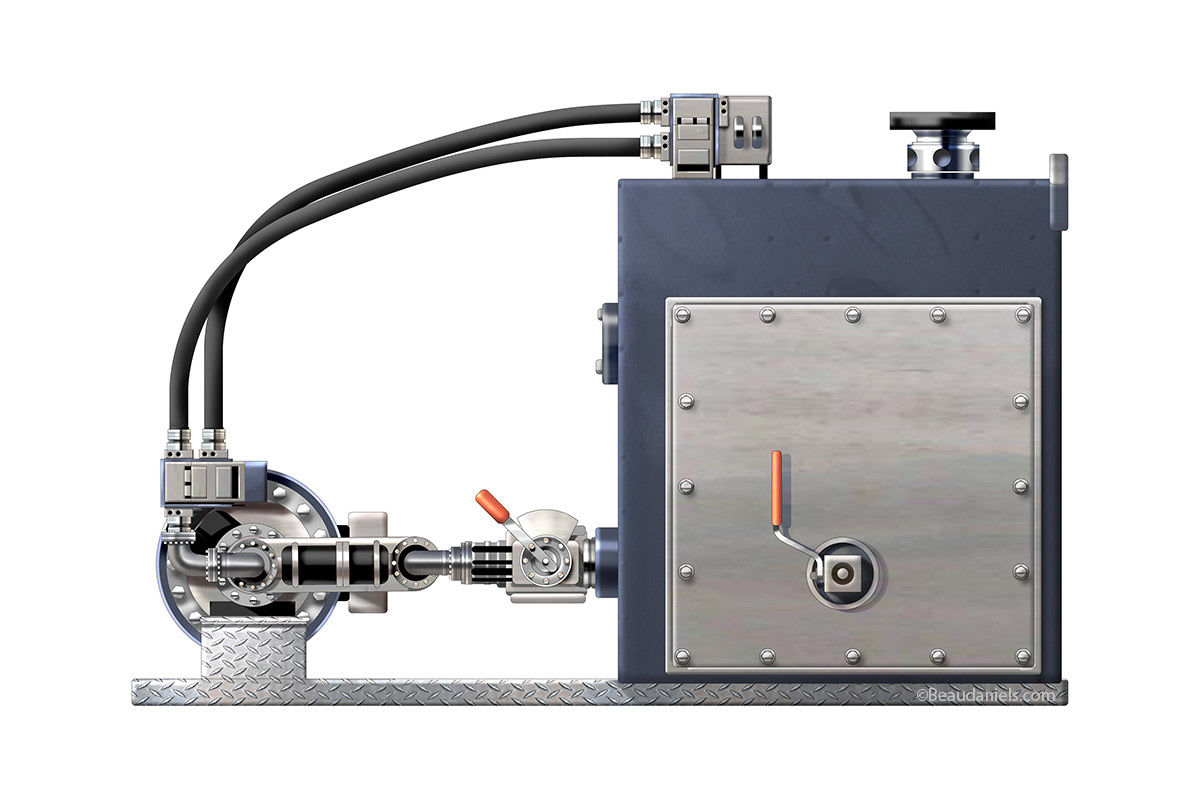 Fracking truck, hydraulic tank.