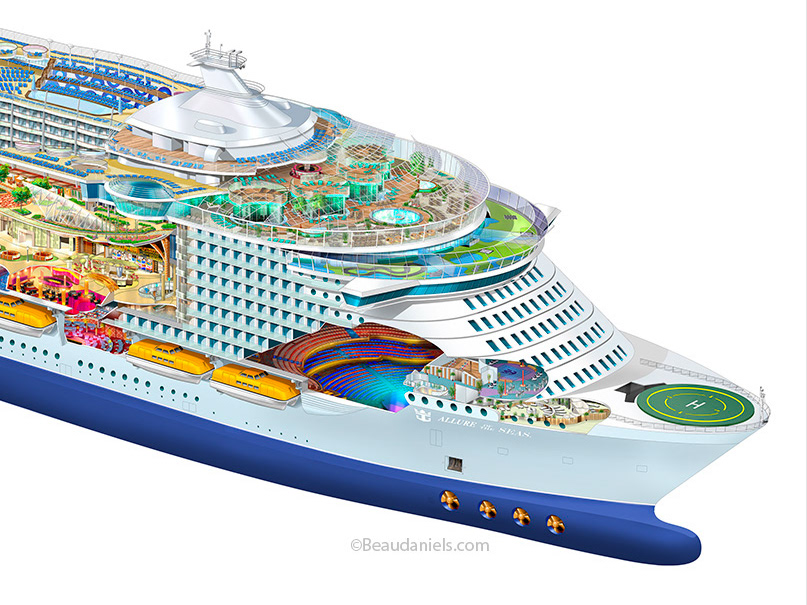 Beau and Alan Daniels illustration portfolios. - Allure of the Seas ...