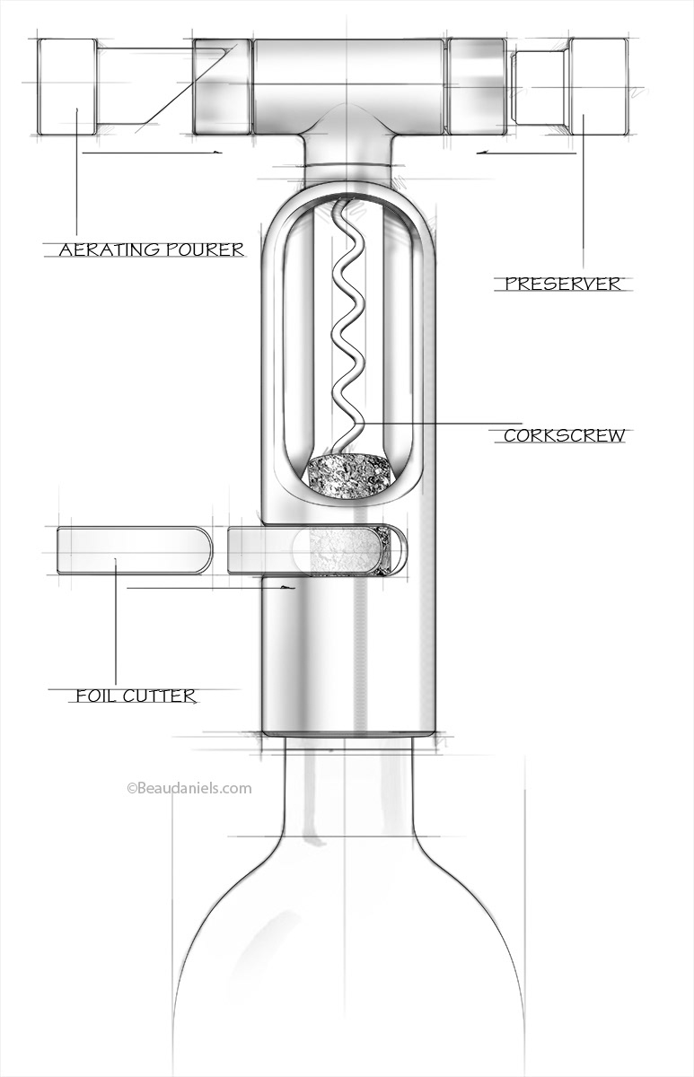 Restoration Hardware. "unwind" cork screw.