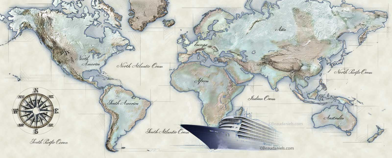 SilverSea cruise line World Map