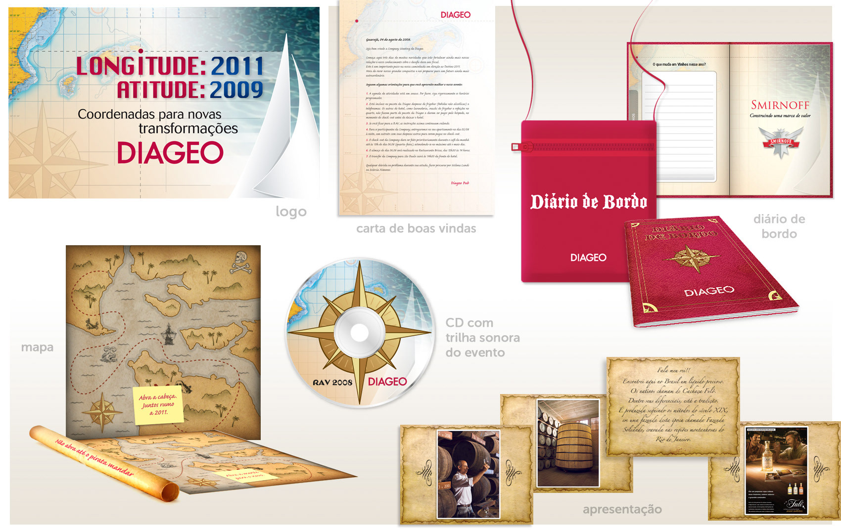 identidade visual para convenção de vendas Diageo