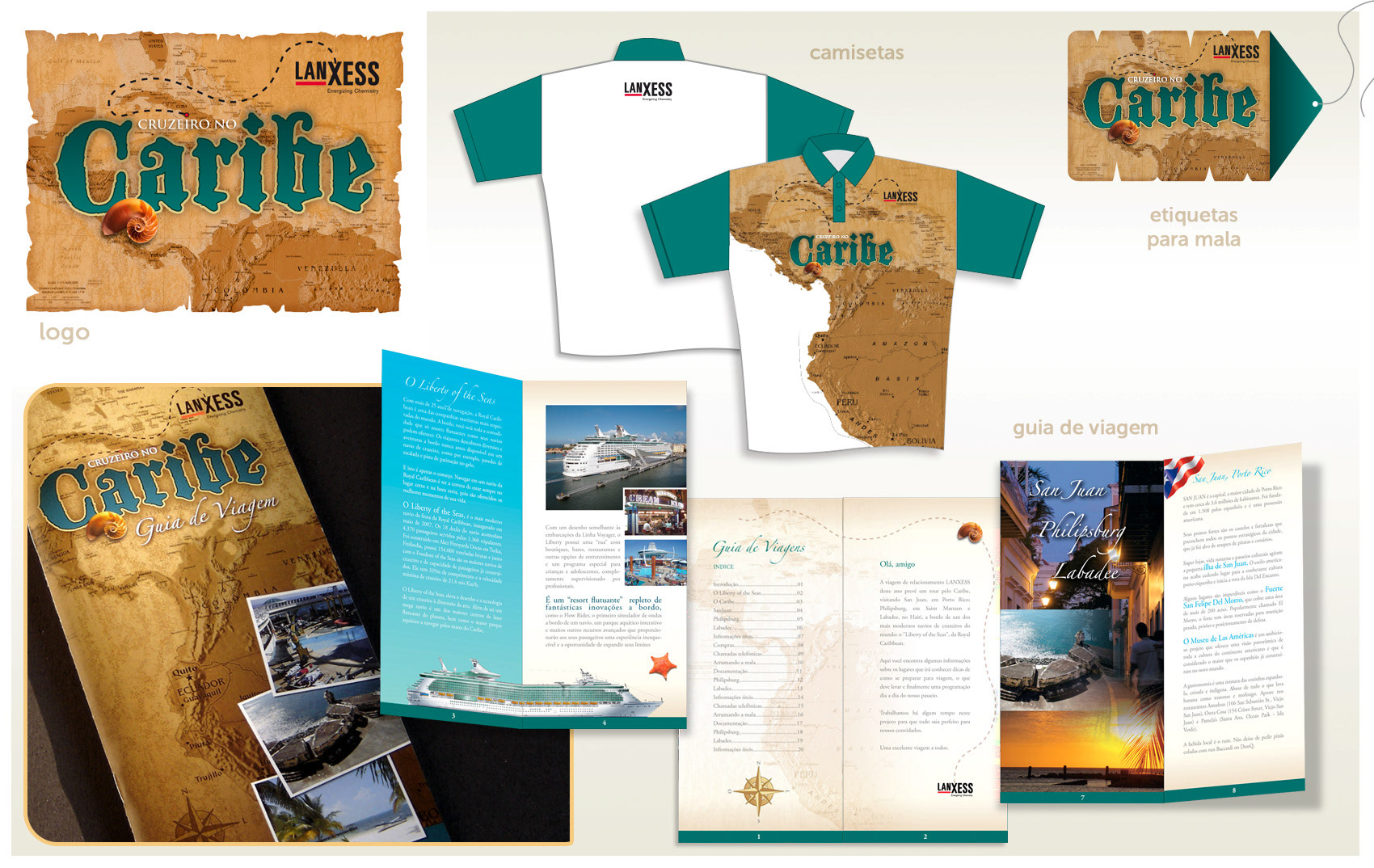 Identidade visual para promoção Cruzeiro no Caribe Lanxess
