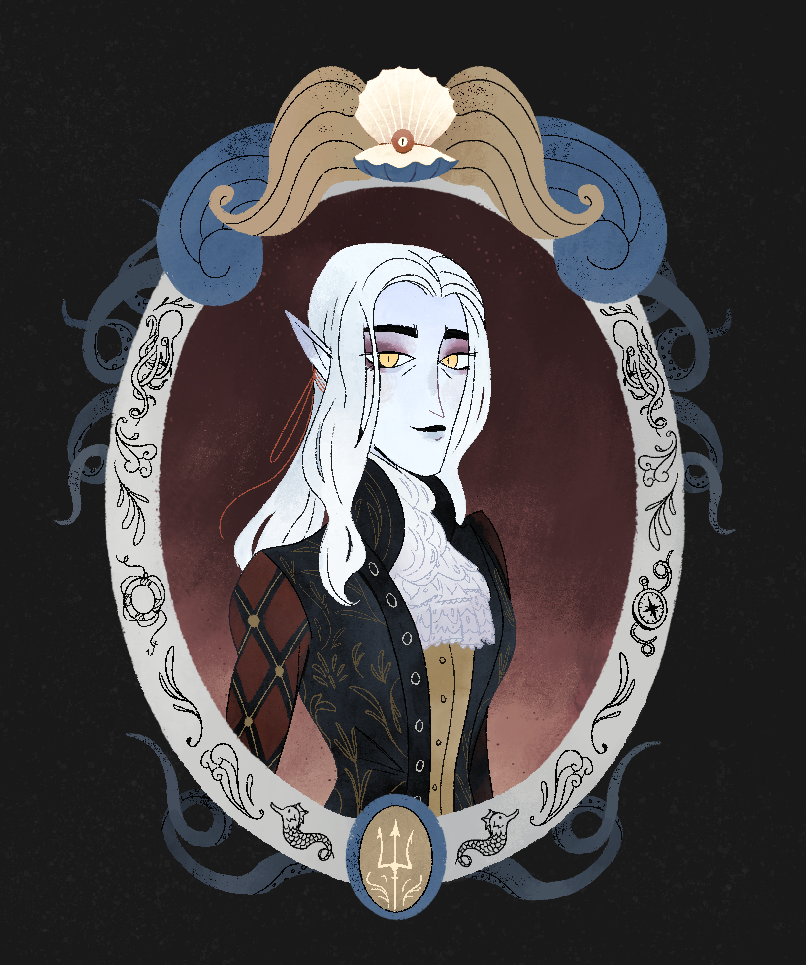 Portrait of a character for a tabletop campaign.