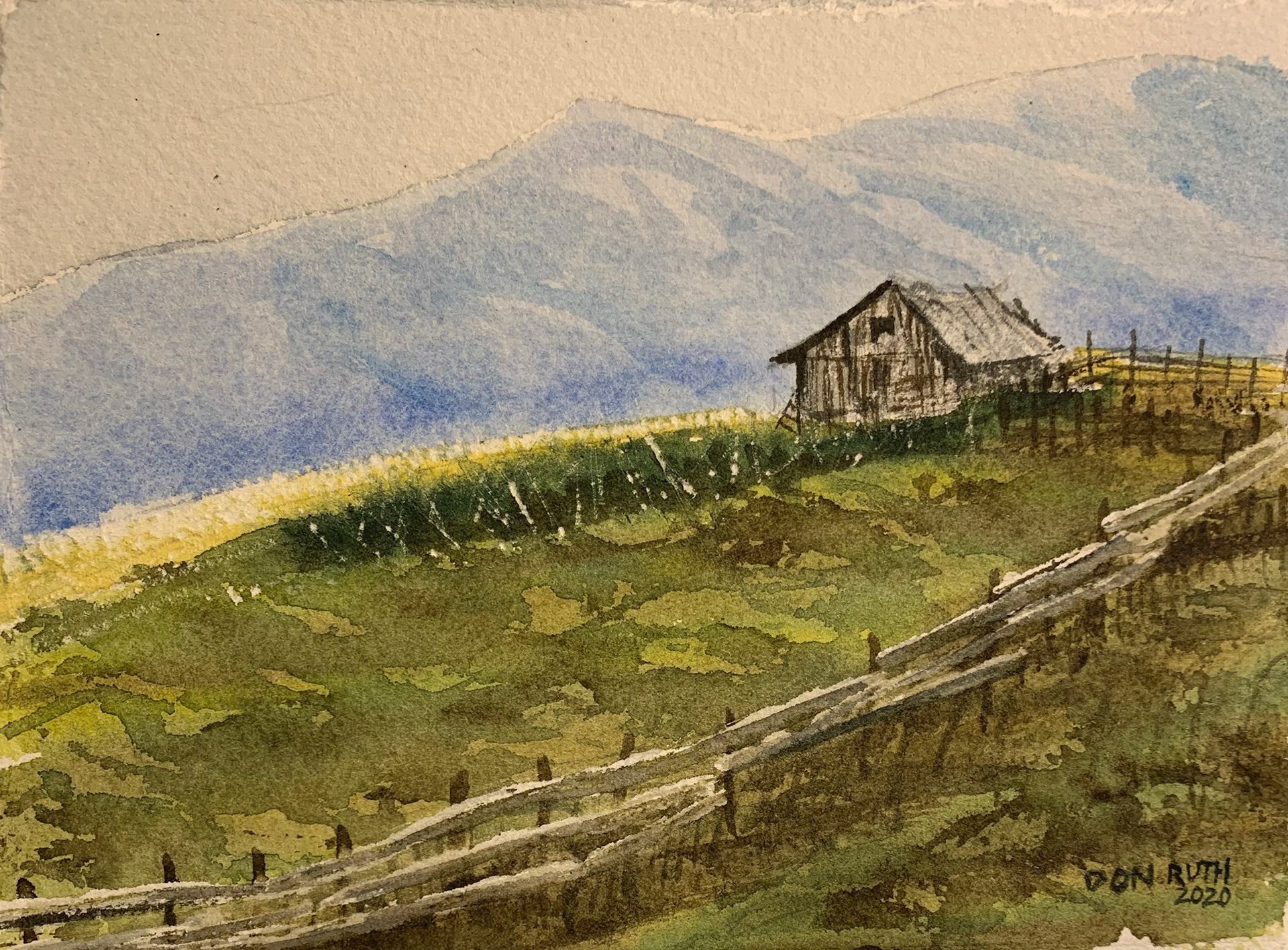 Watercolor Old Serenity, Don Ruth the works