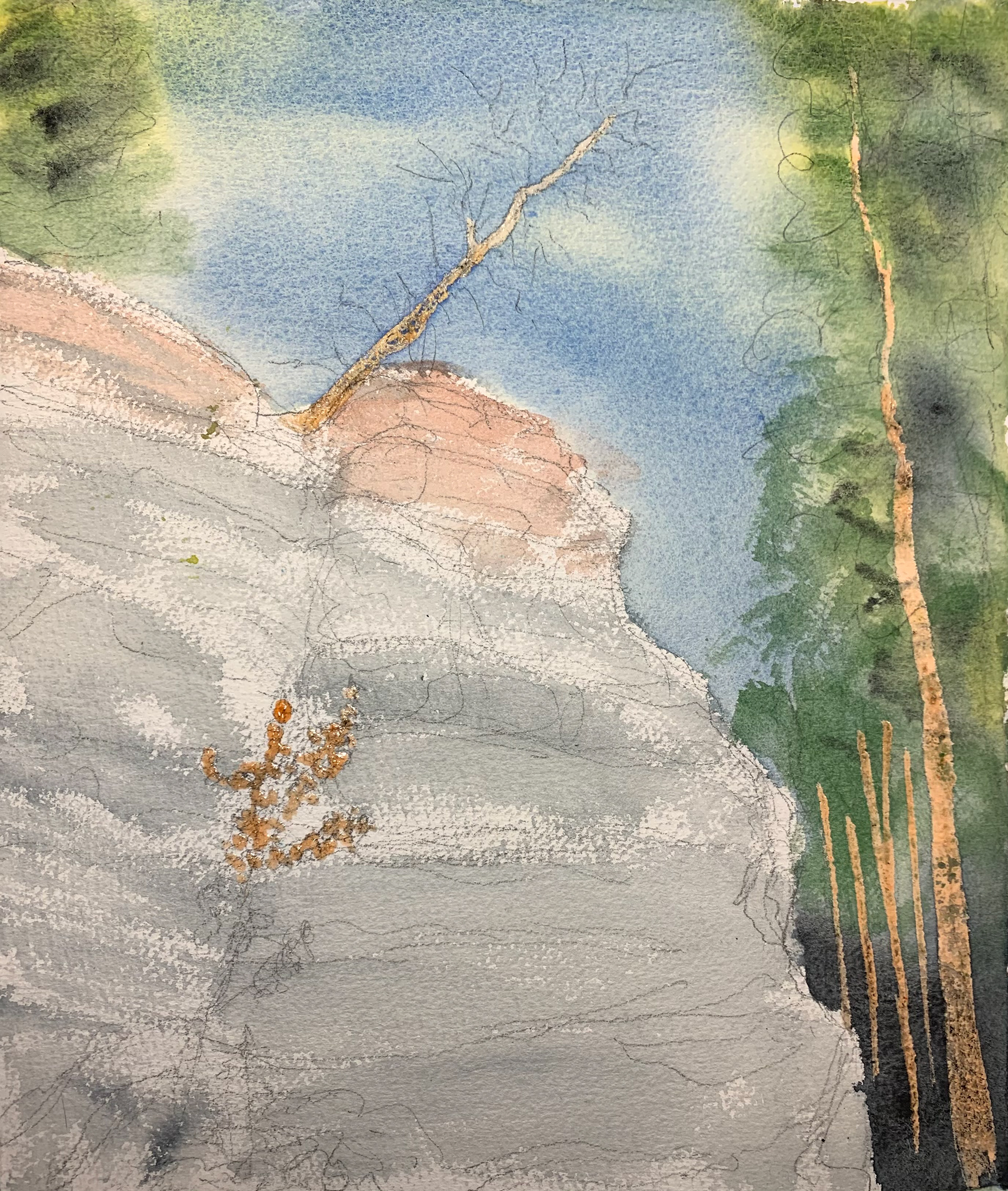 Highlighted rock areas added.