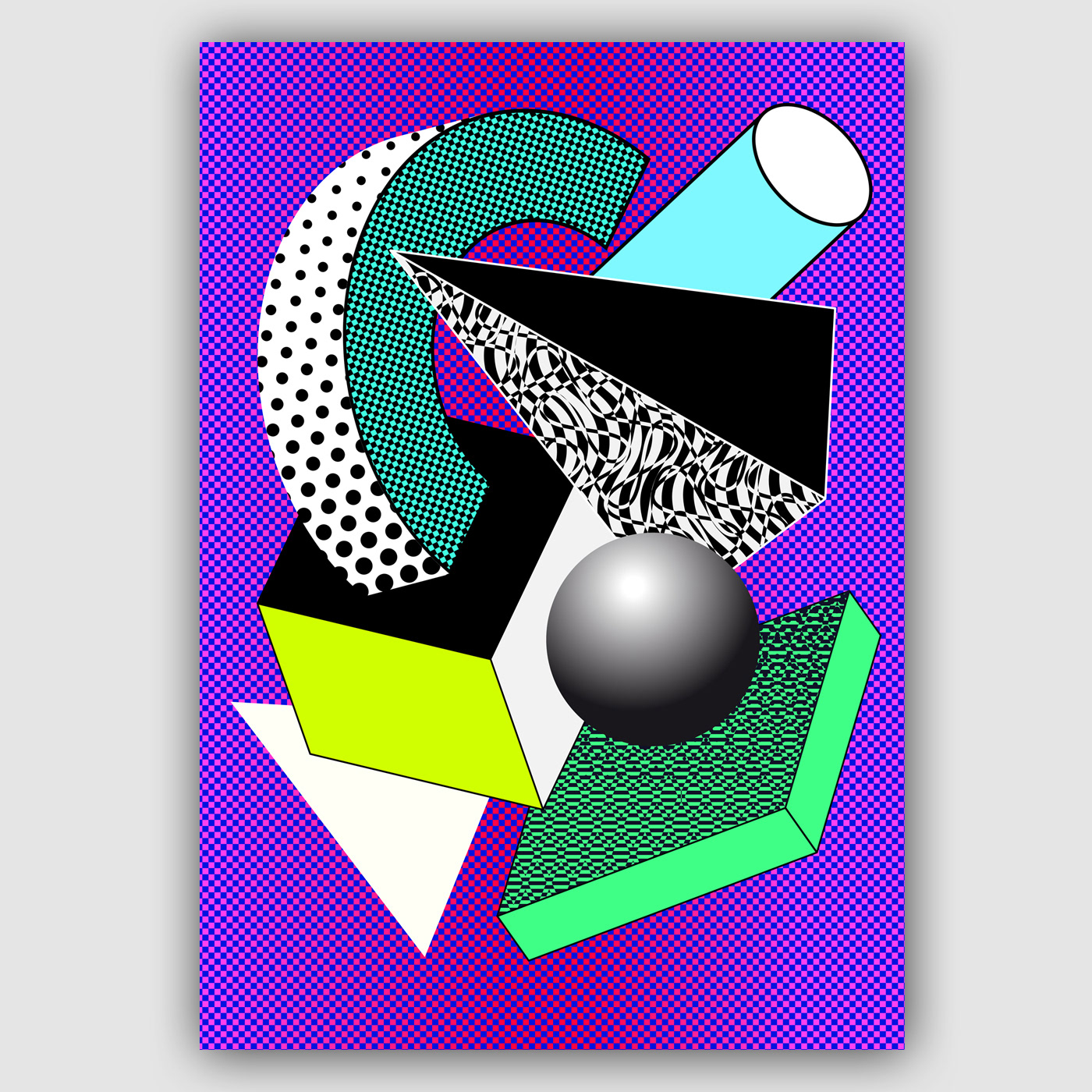 Artistic visuals and graphic shapes for fashion