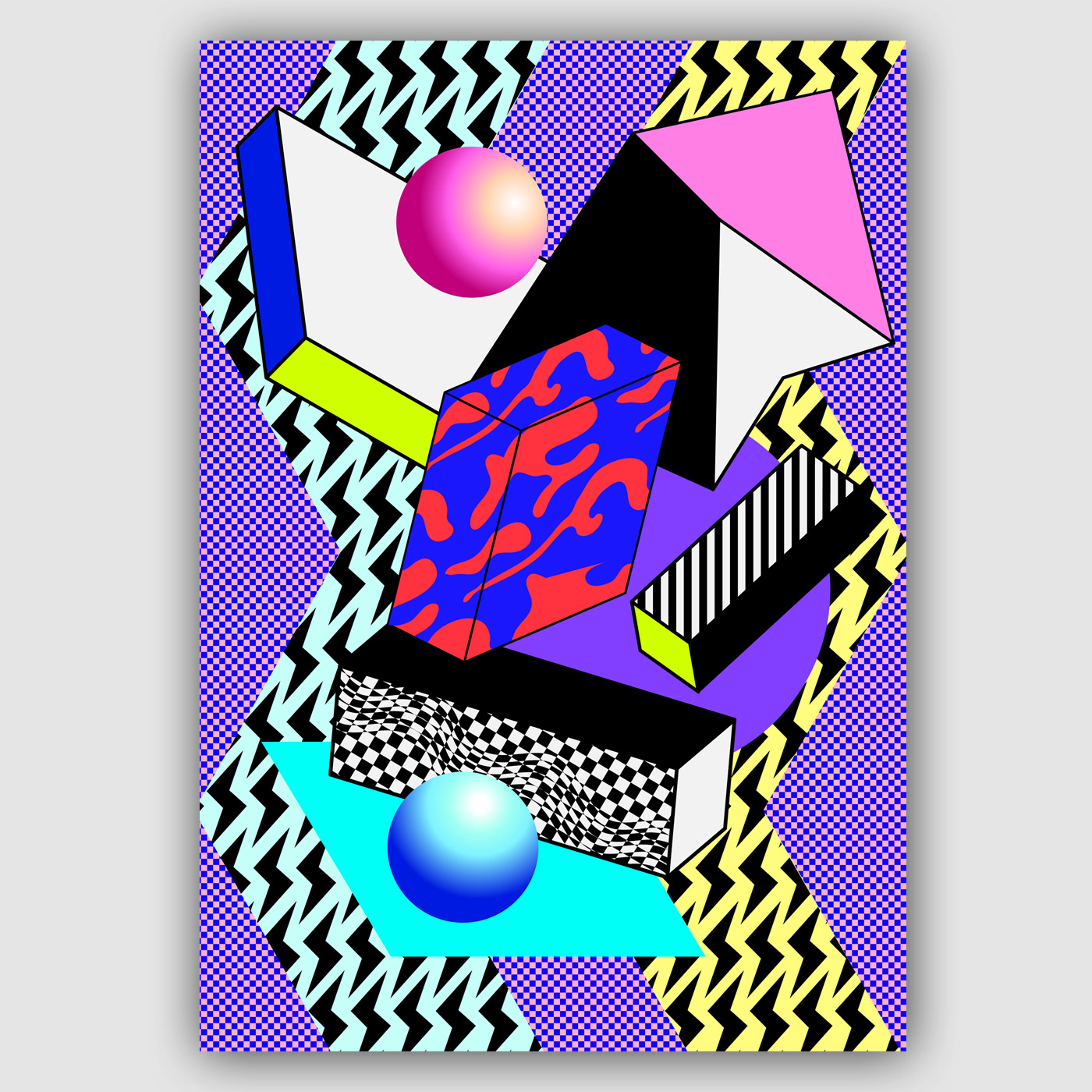 Series of posters and graphical compositions