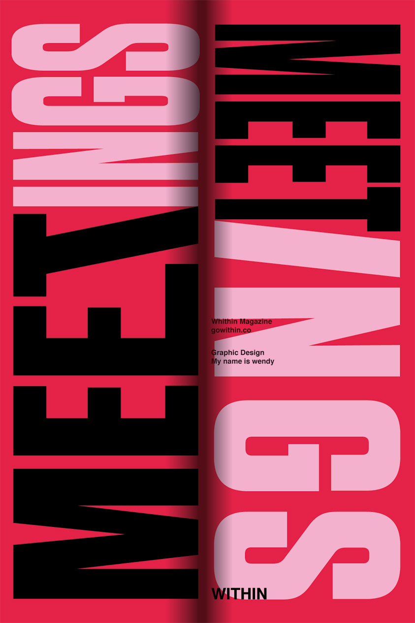 Graphic design and typographic composition for a magazine