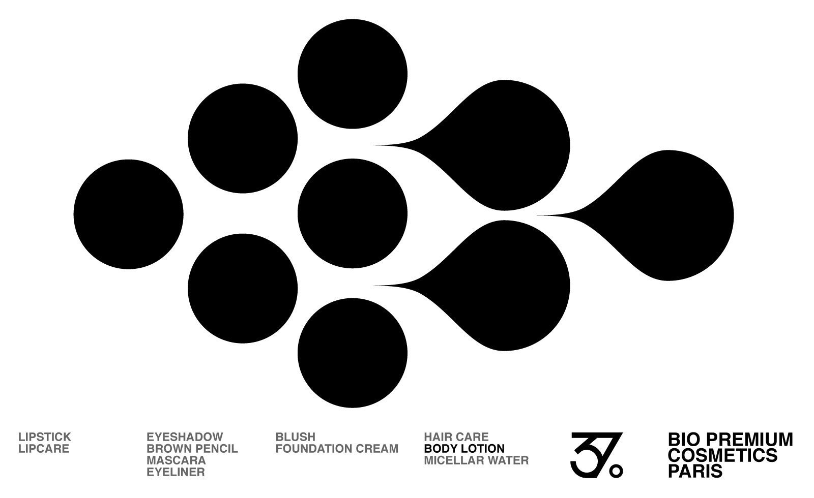Logotype and sign designed for a brand cosmetics