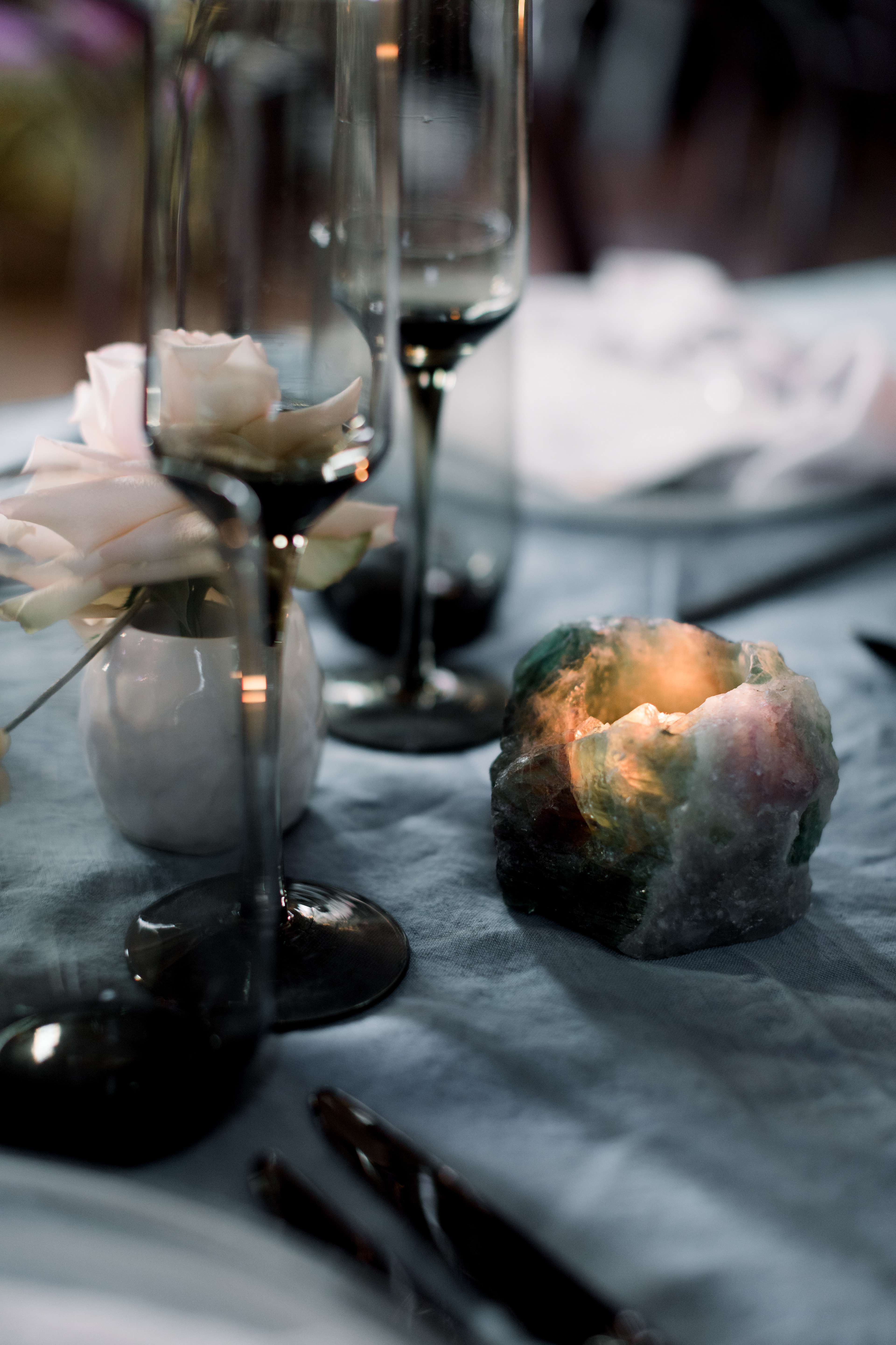 fluorite tea light holder
