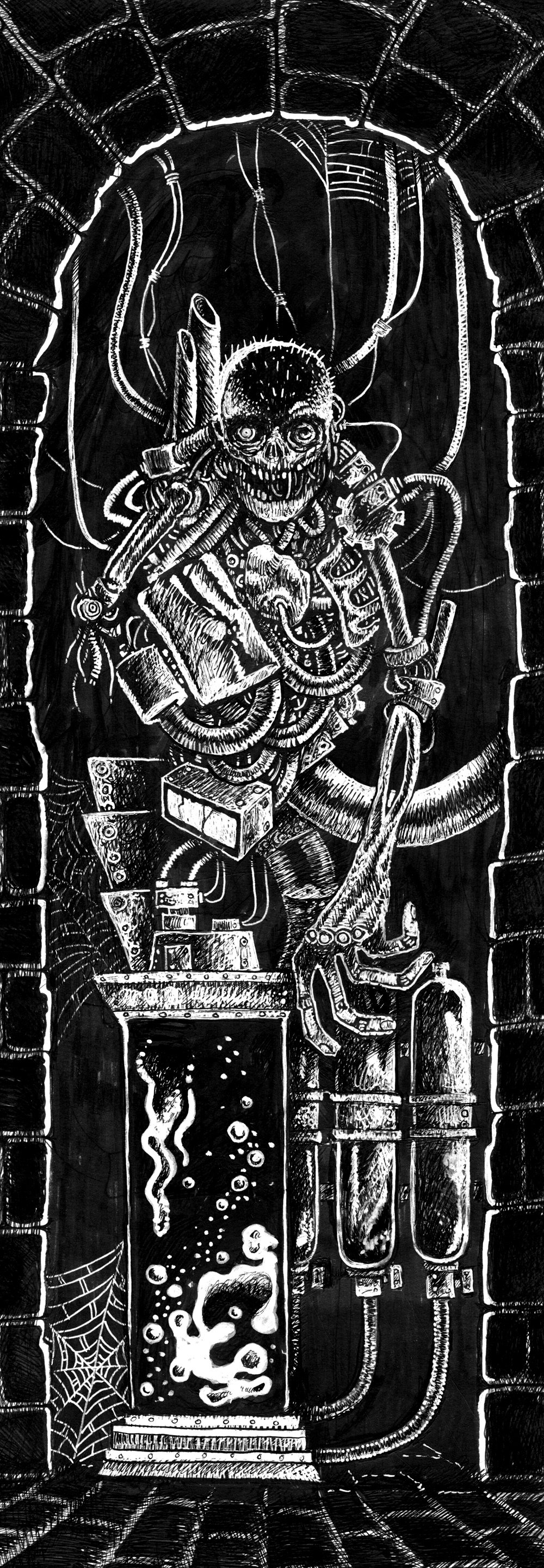 Black & white ink on paper