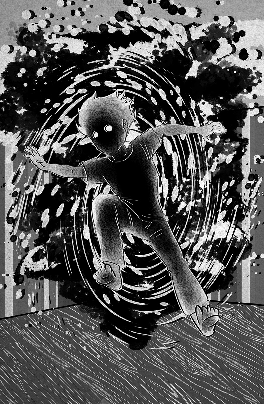 illustration for 100 story house's "early harvest" youth anthology