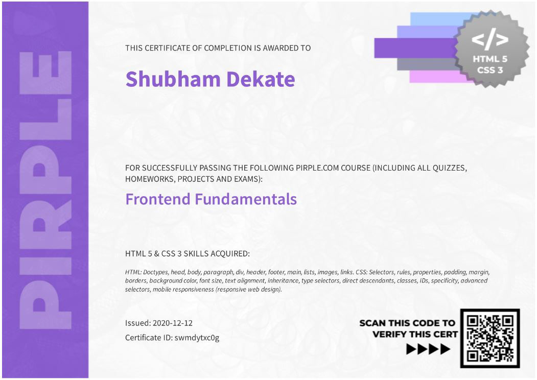 HTML 5 & CSS3 Certification with Practical Implementation