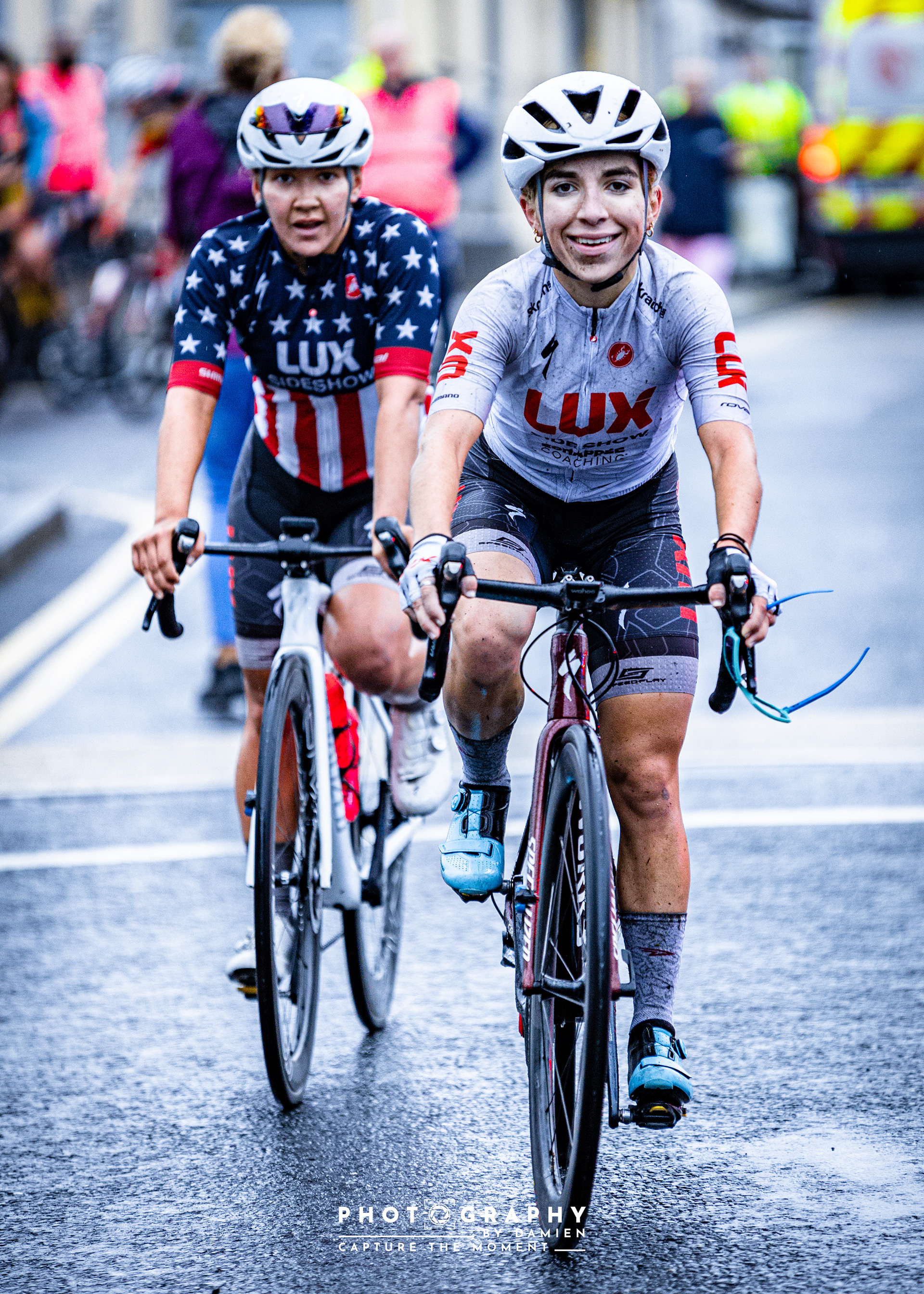 Ras na mBan Stage 1 Winner Kaia Schmid or Lux Racing and team mate Makayla Macpherson (5th)