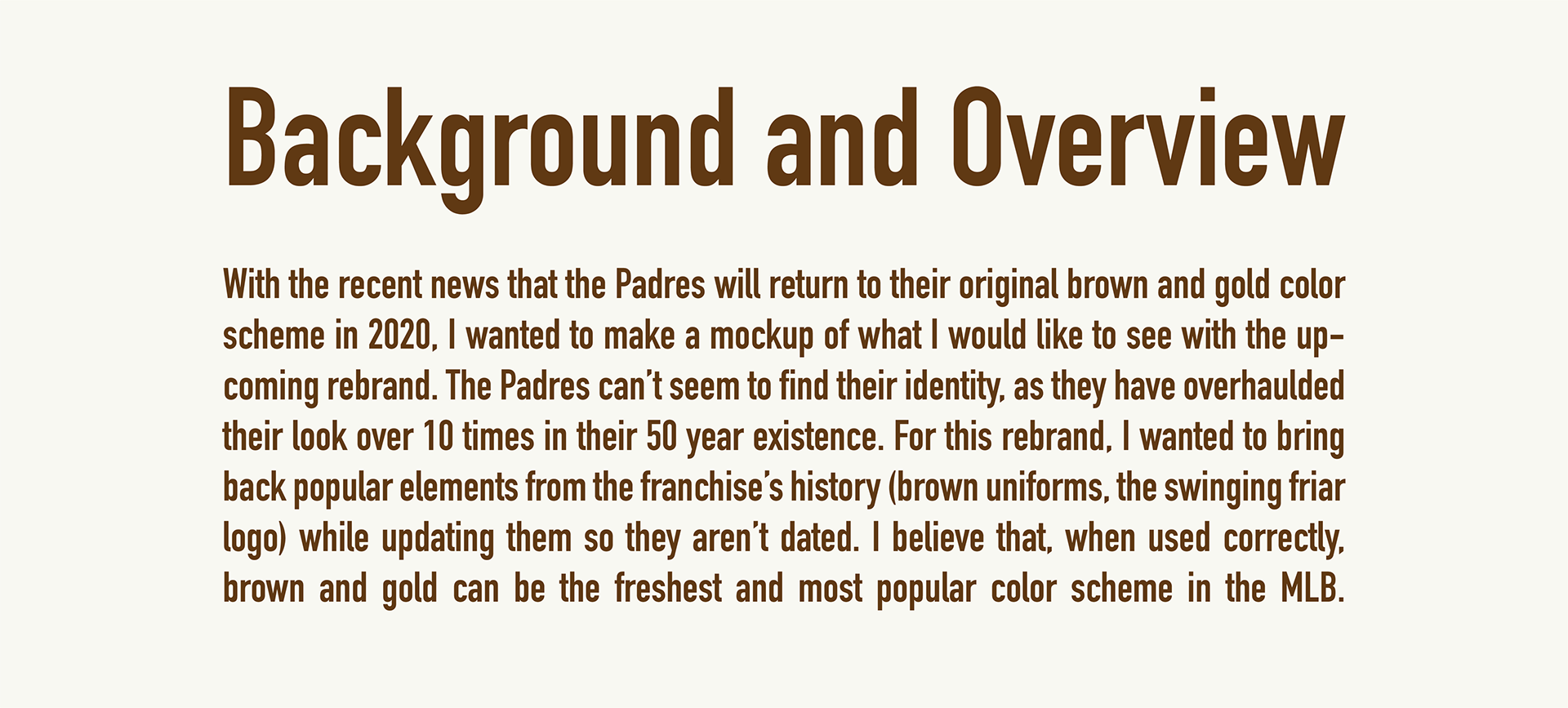 Brad Wolf Design San Diego Padres Rebrand Concept