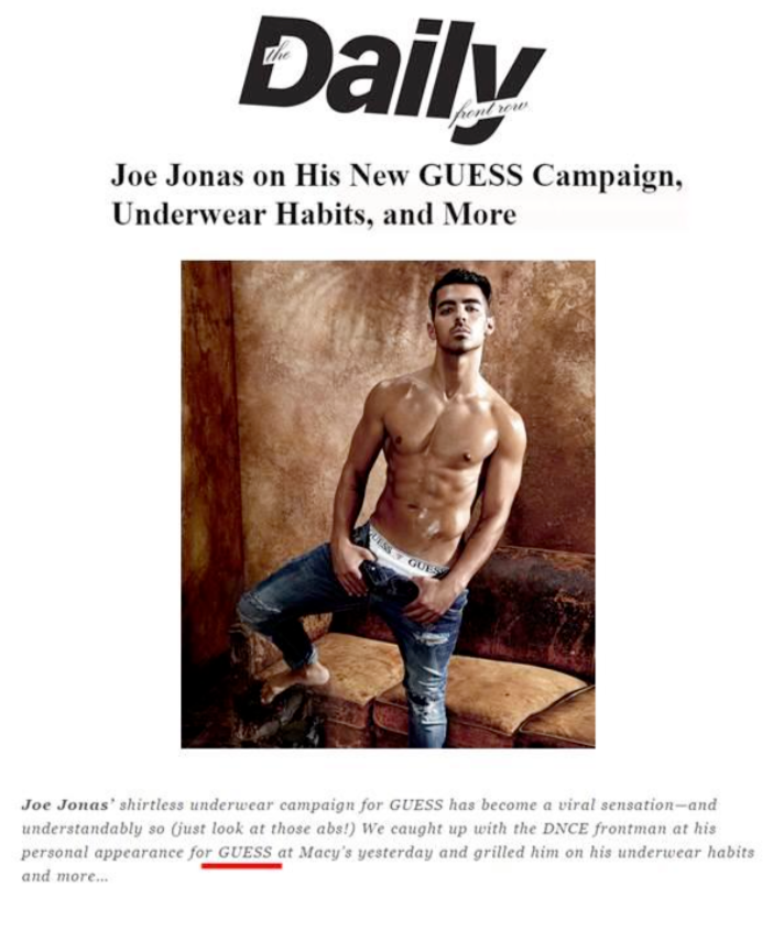 Joe Jonas on His New GUESS Campaign, Underwear Habits, and More