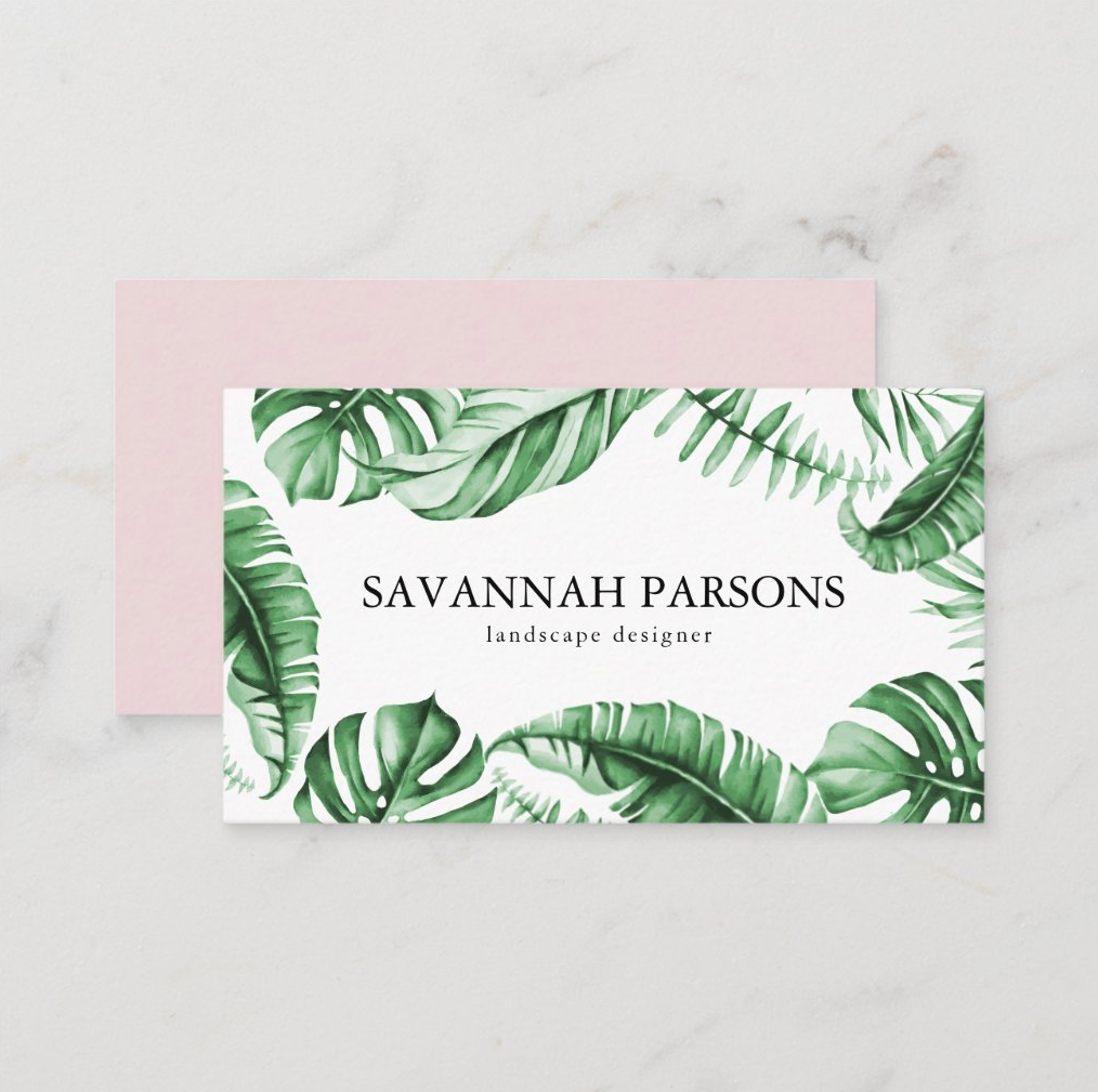 Tropical Greenery Business Card