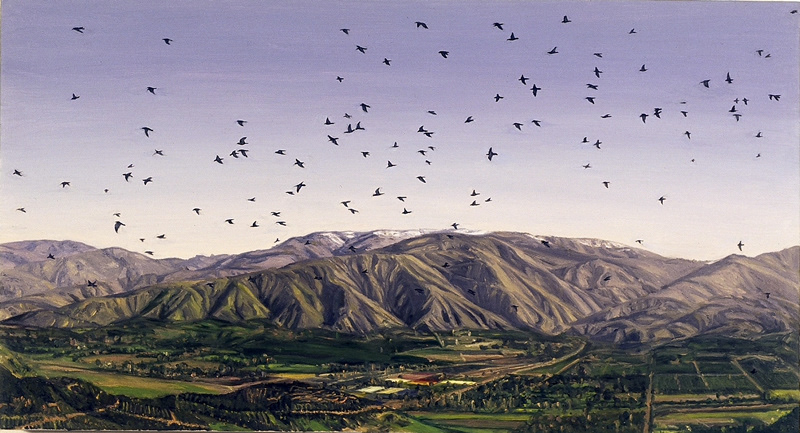 February 1999, oil on canvas, 18in x 33in