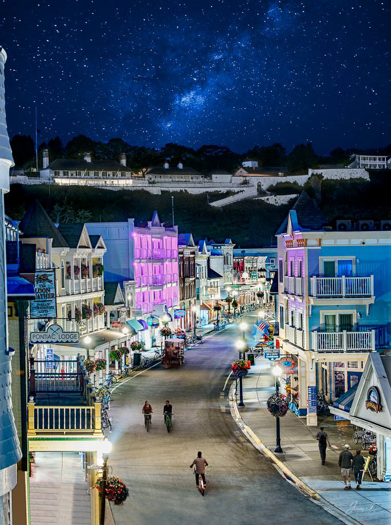 Mackinac Island at Night - Main Street like never seen