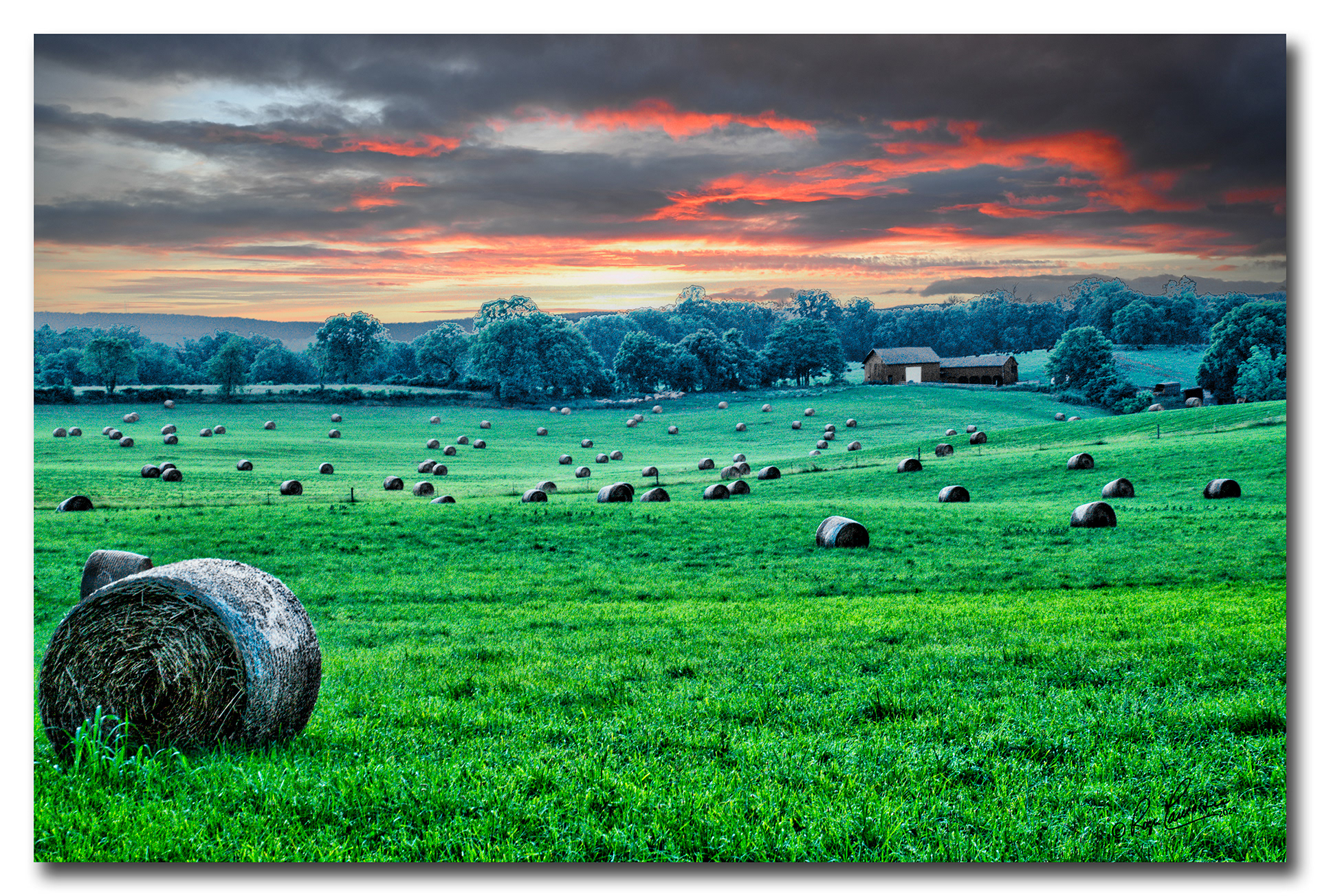 Print 23....Haying time on Loyalty Road, Waterford VA...