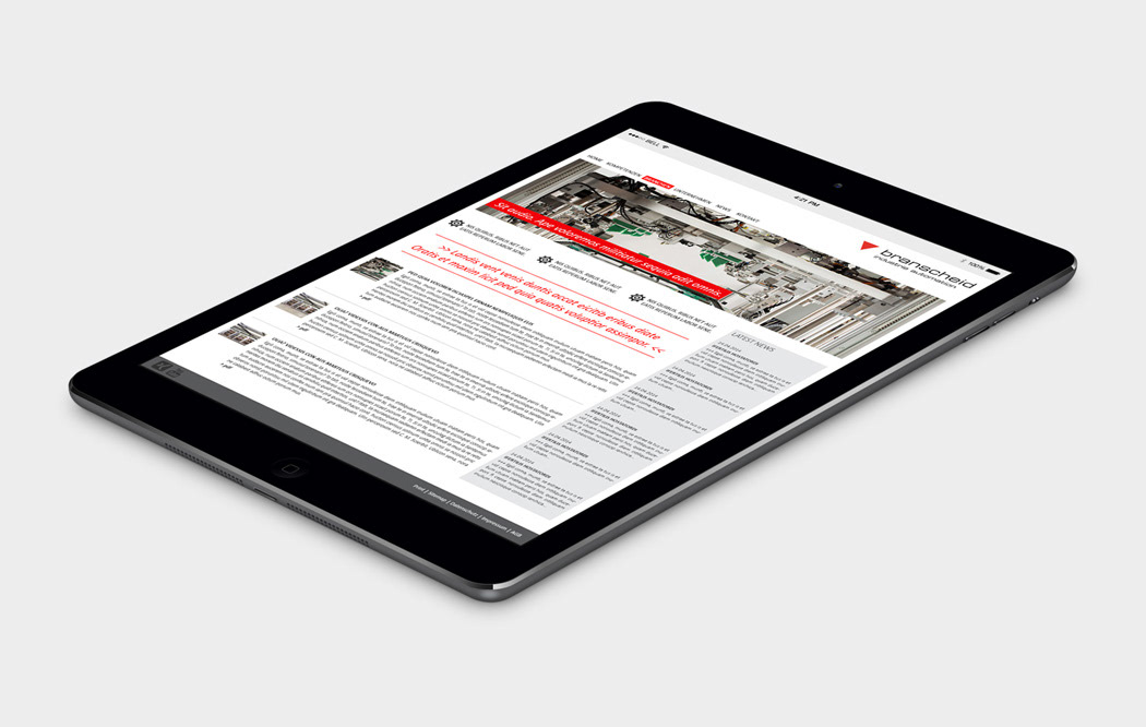 Branscheid Webdesign iPad
