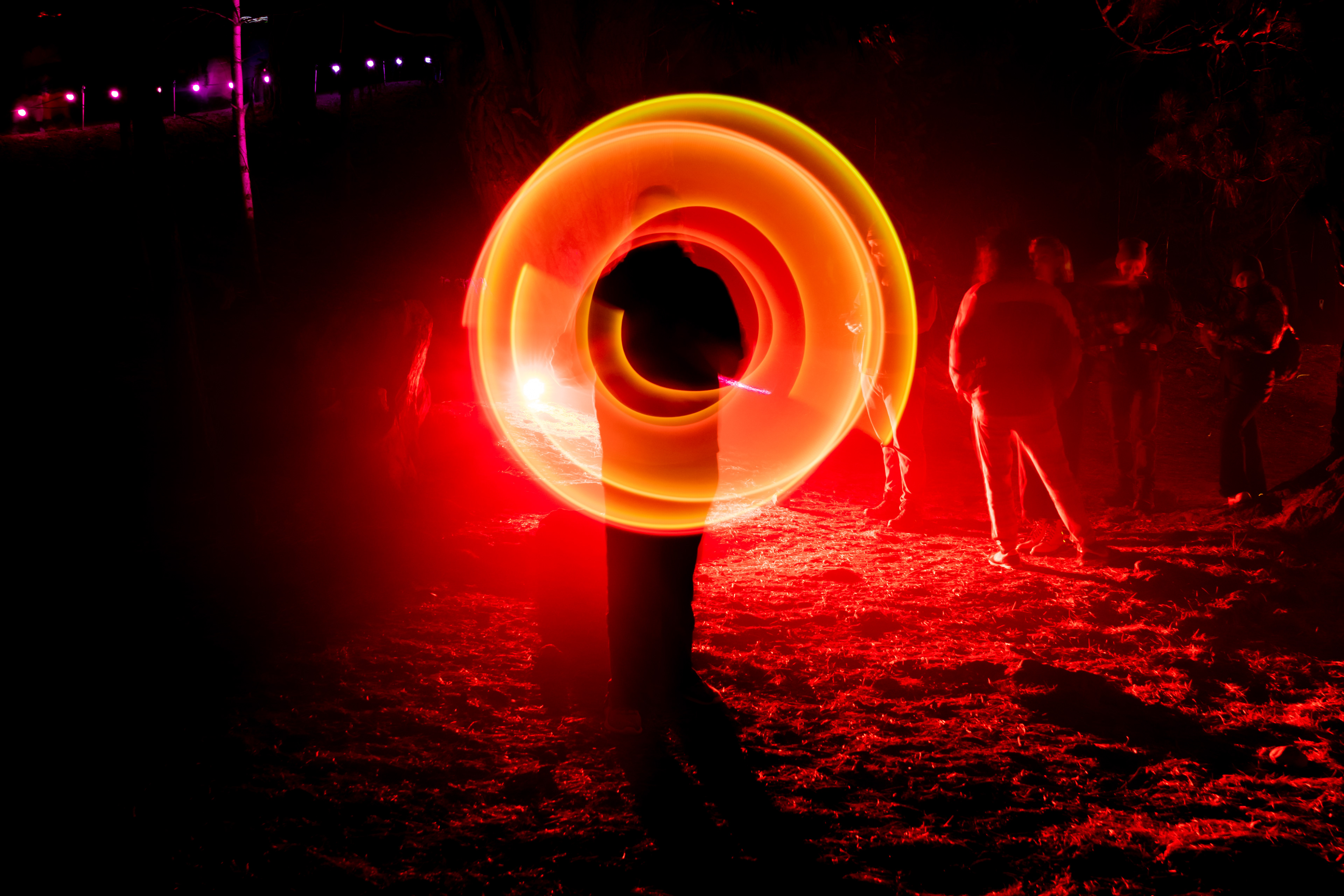 Yours truly with an LED staff - Wakatipu Luma Festival 2021