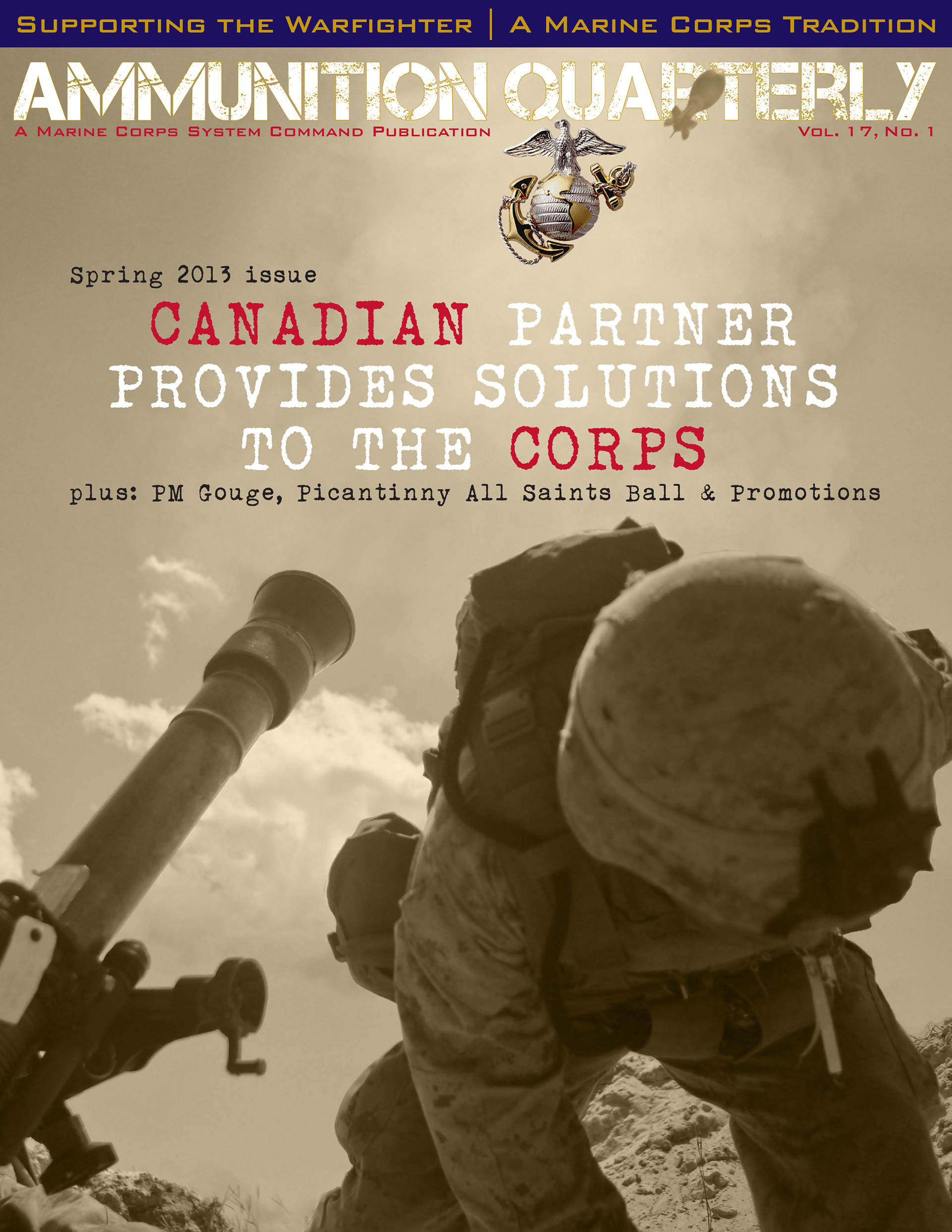 Proposed USMC Ammunition Quarterly magazine cover