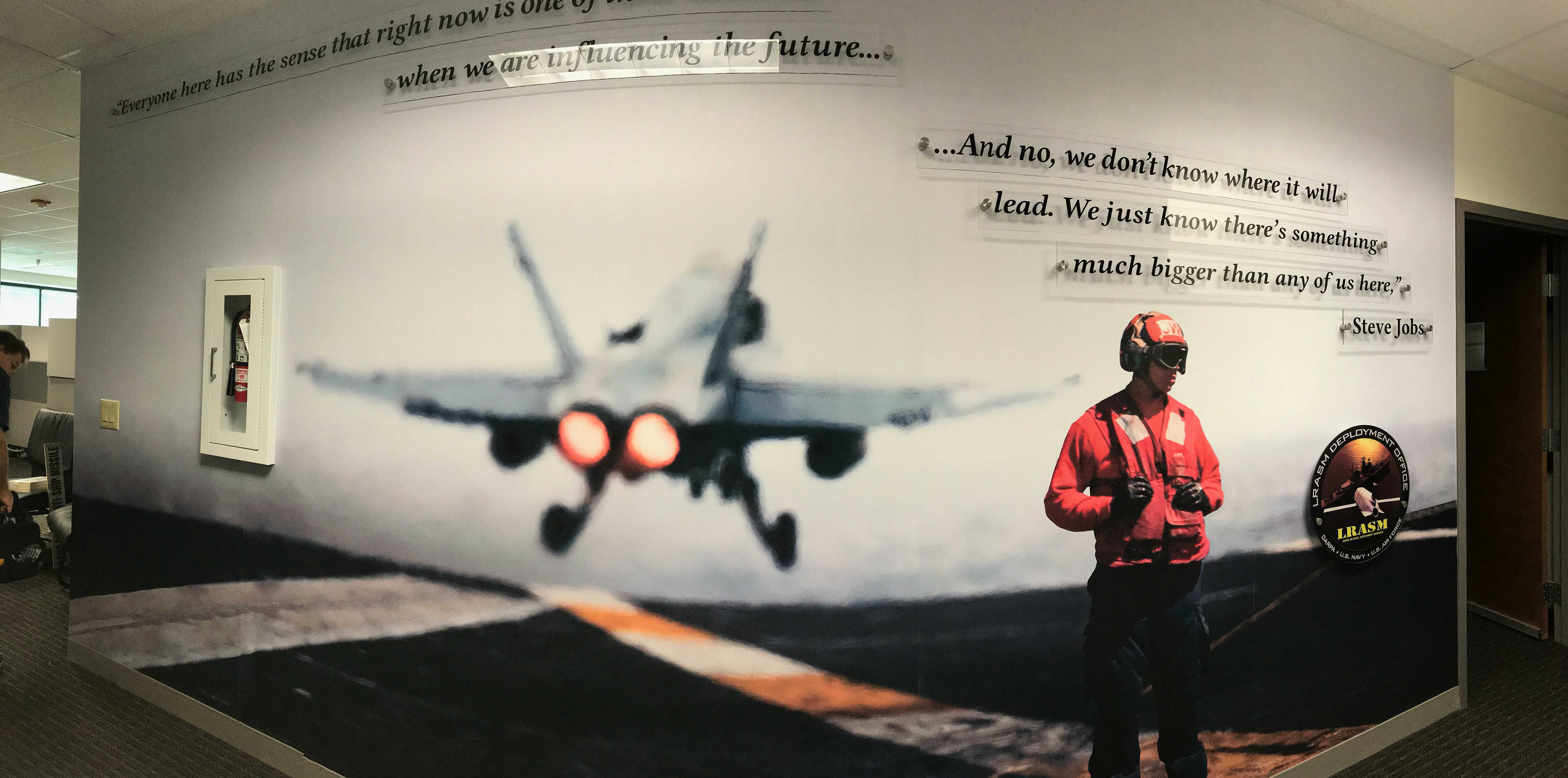 NAVAIR hallway graphics