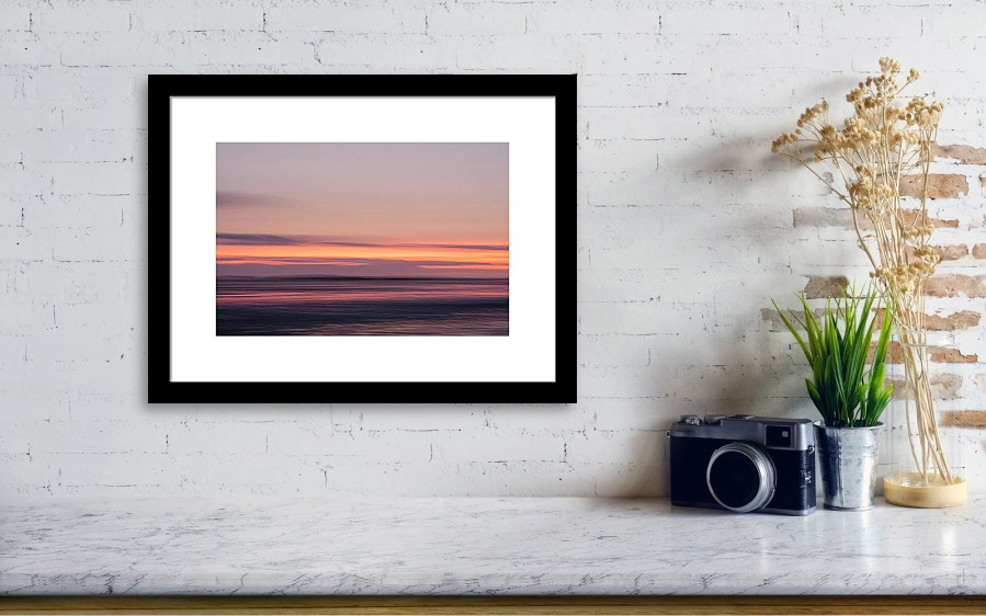 Fire in the Sky Sunset Photograph taken with Intentional Camera Movement 12x8 Print £20.00