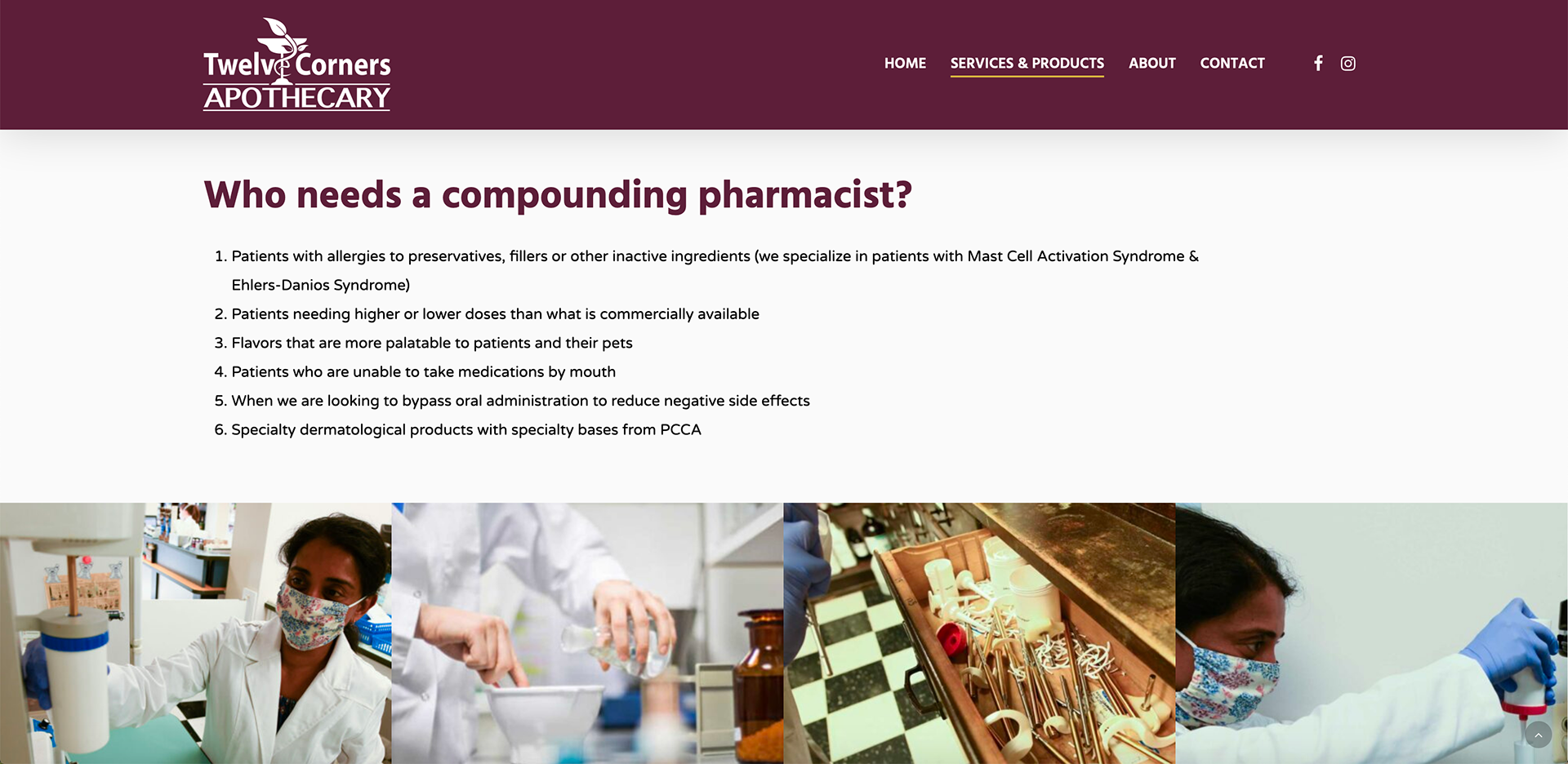 12 Corners Apothecary Website