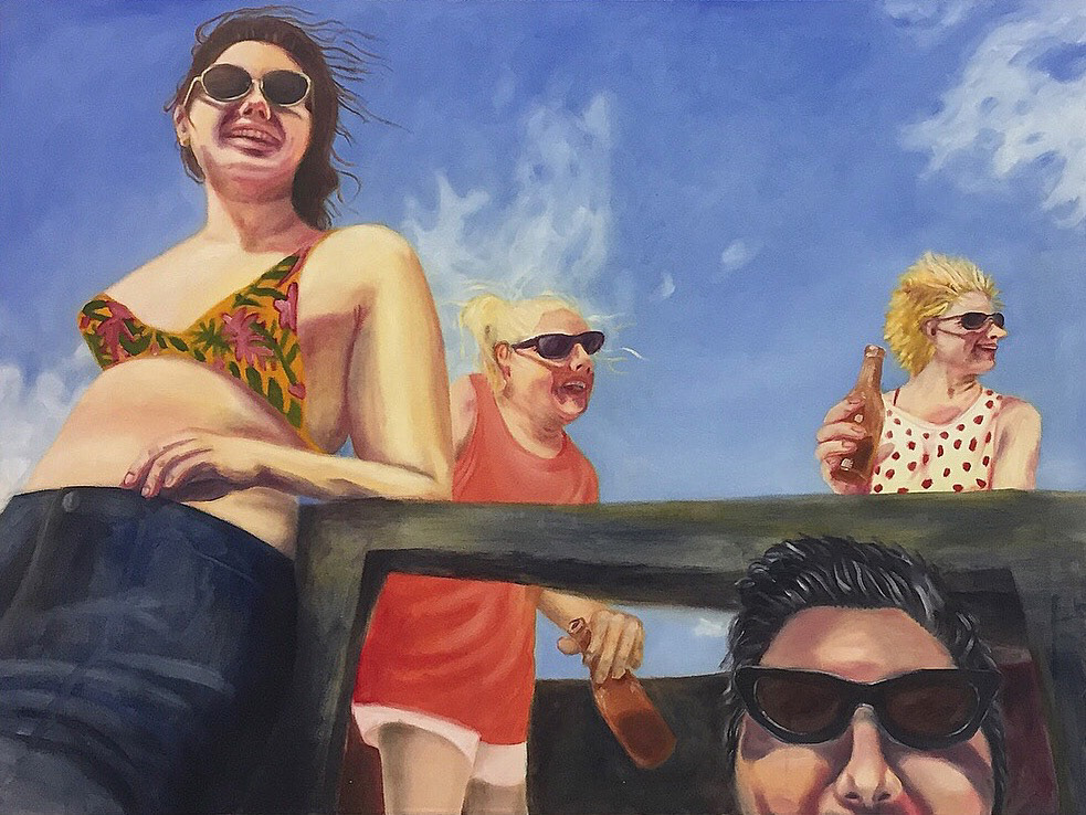 “Getting Plastered” 30″x40″, Oil on Canvas, 2018